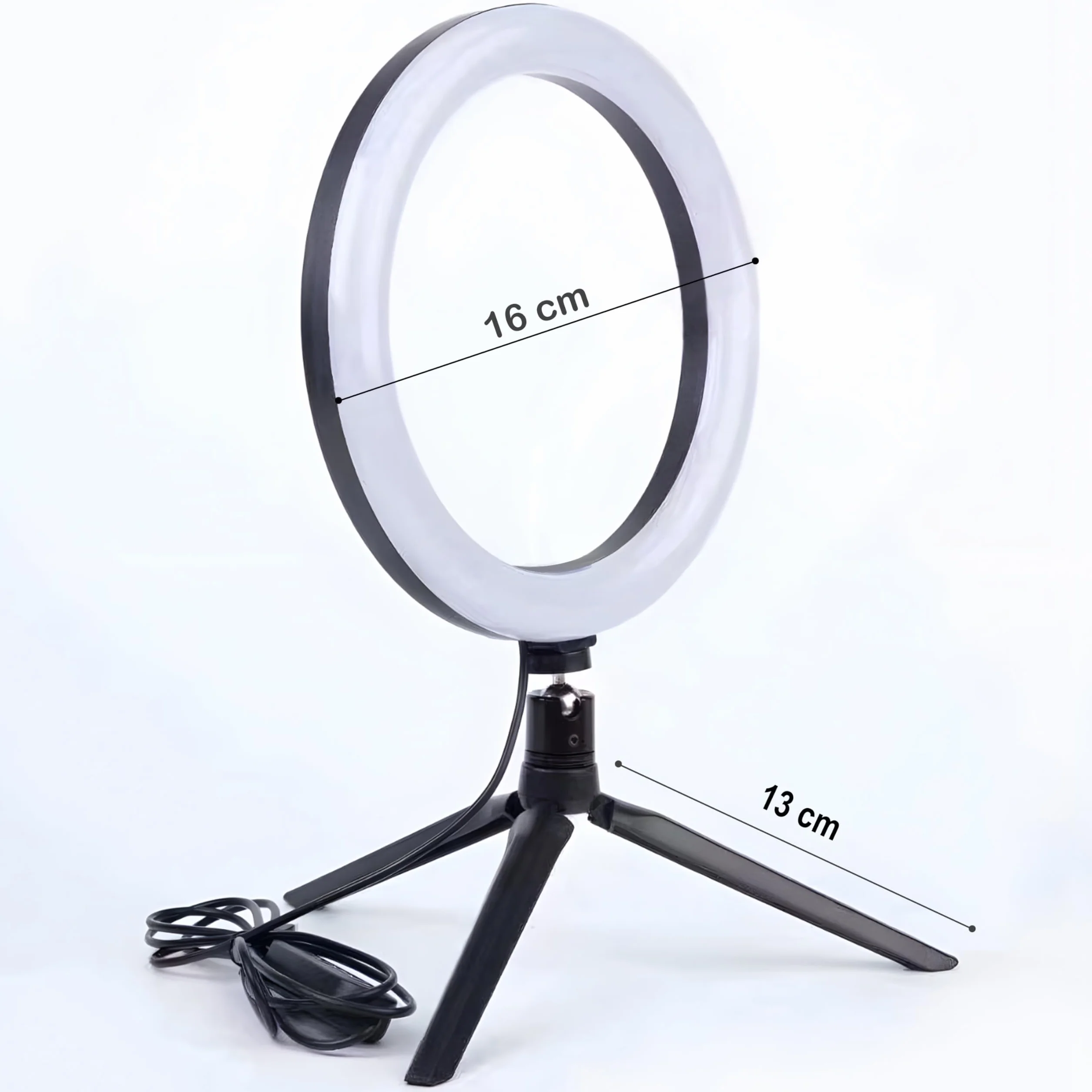 Retoo Luce ad Anello LED Ring Light per Selfie Staffa Triangolare 3 Modalità Illuminazione Trucco Fotografia Video Live Streaming Smartphone