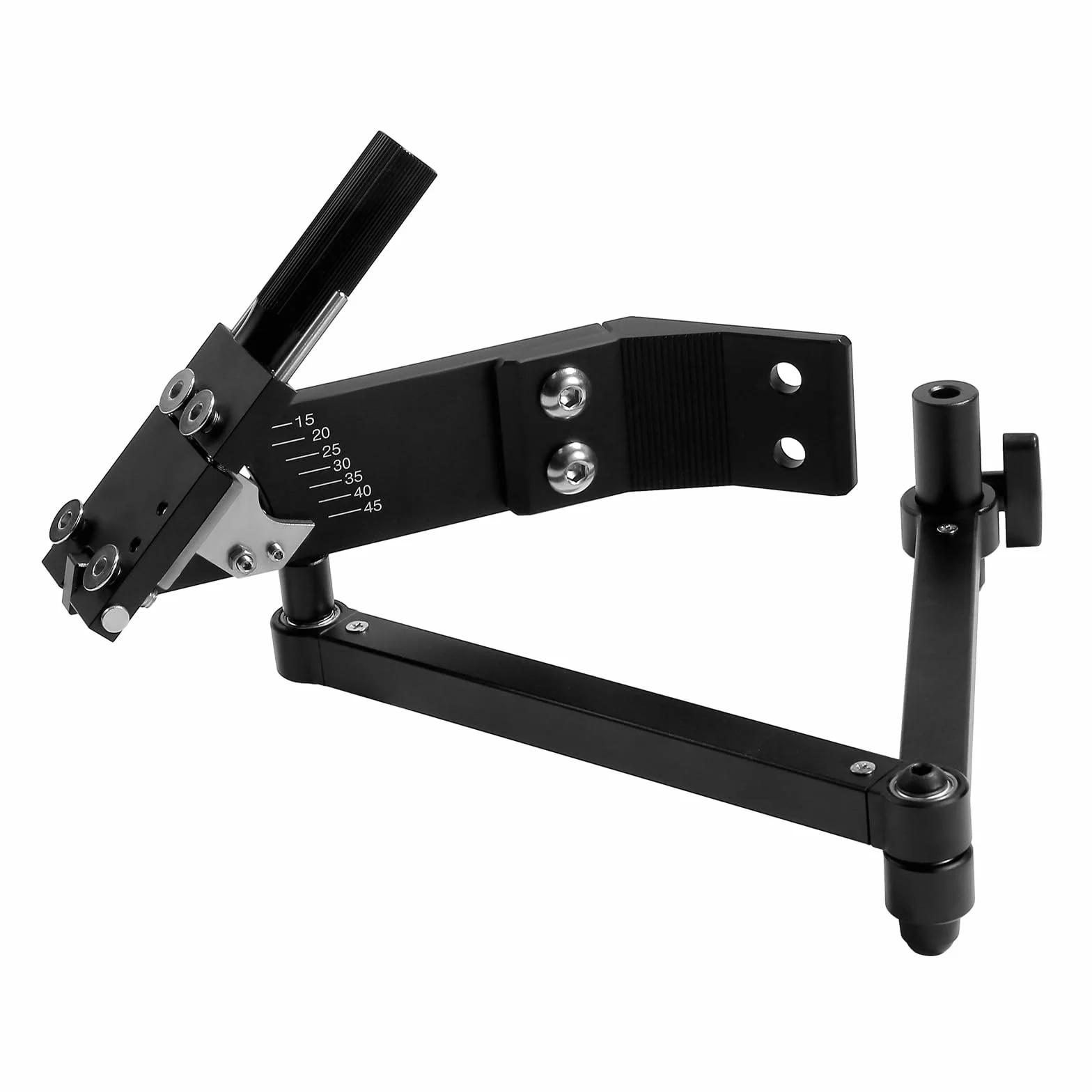 VEVOR Affilatrice per Lame per Tosaerba, Strumento di Affilatura Regolabile da 15° a 45° con 4 PerniAdattatori, con Cuscinetti a Sfera e Impugnatura Allargata da 25 mm, 320 x 250 x 70 mm