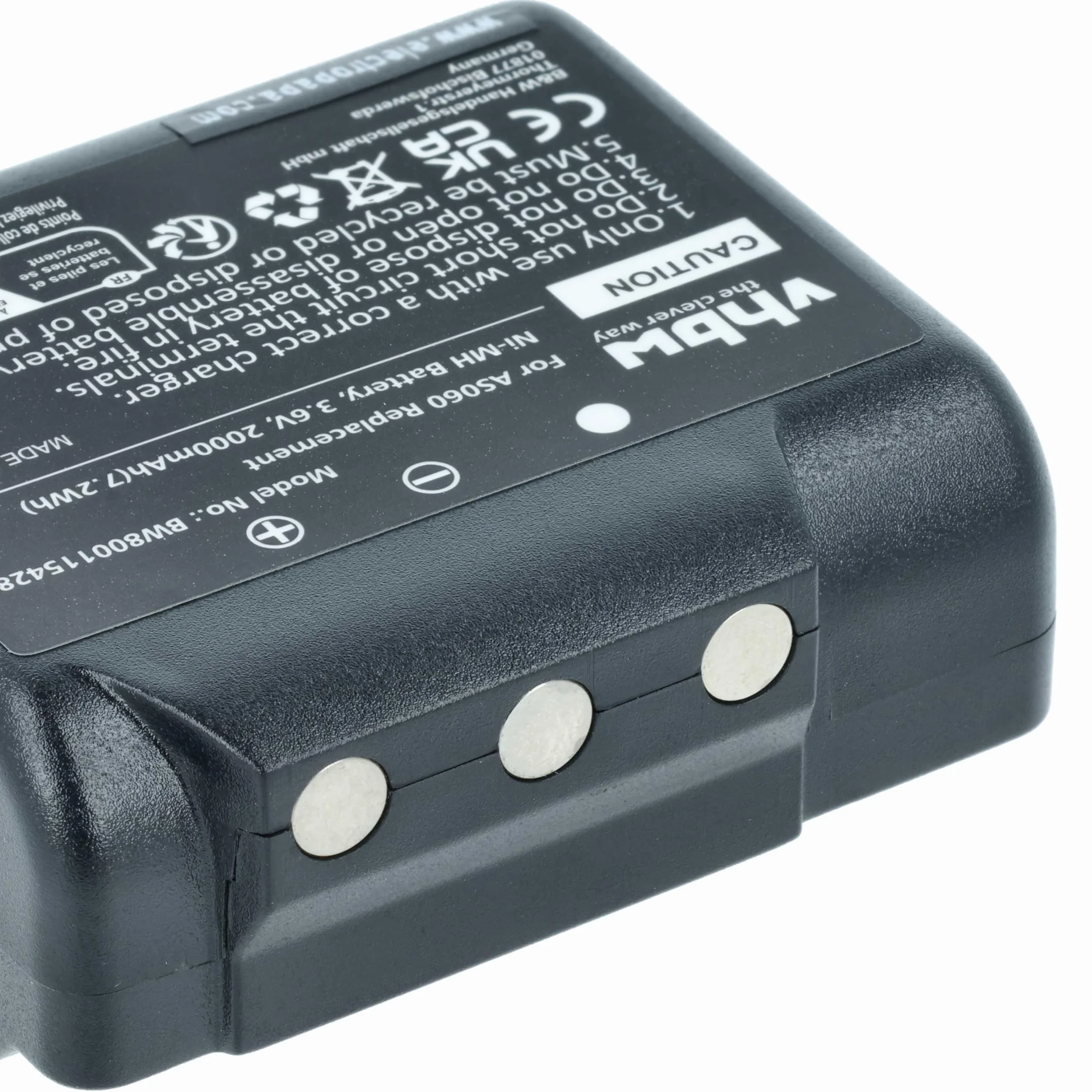 Bateria do IMET M550 Ares M550S Thor BE5500 BE3600 2000mAh 3,6V NiMH Nero