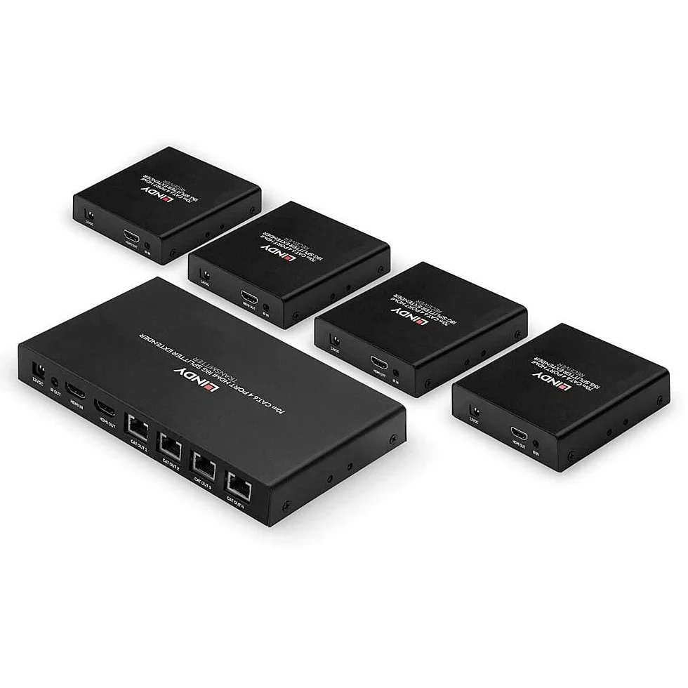 Splitter Extender Cat.6 4 port HDMI 4K60 70m