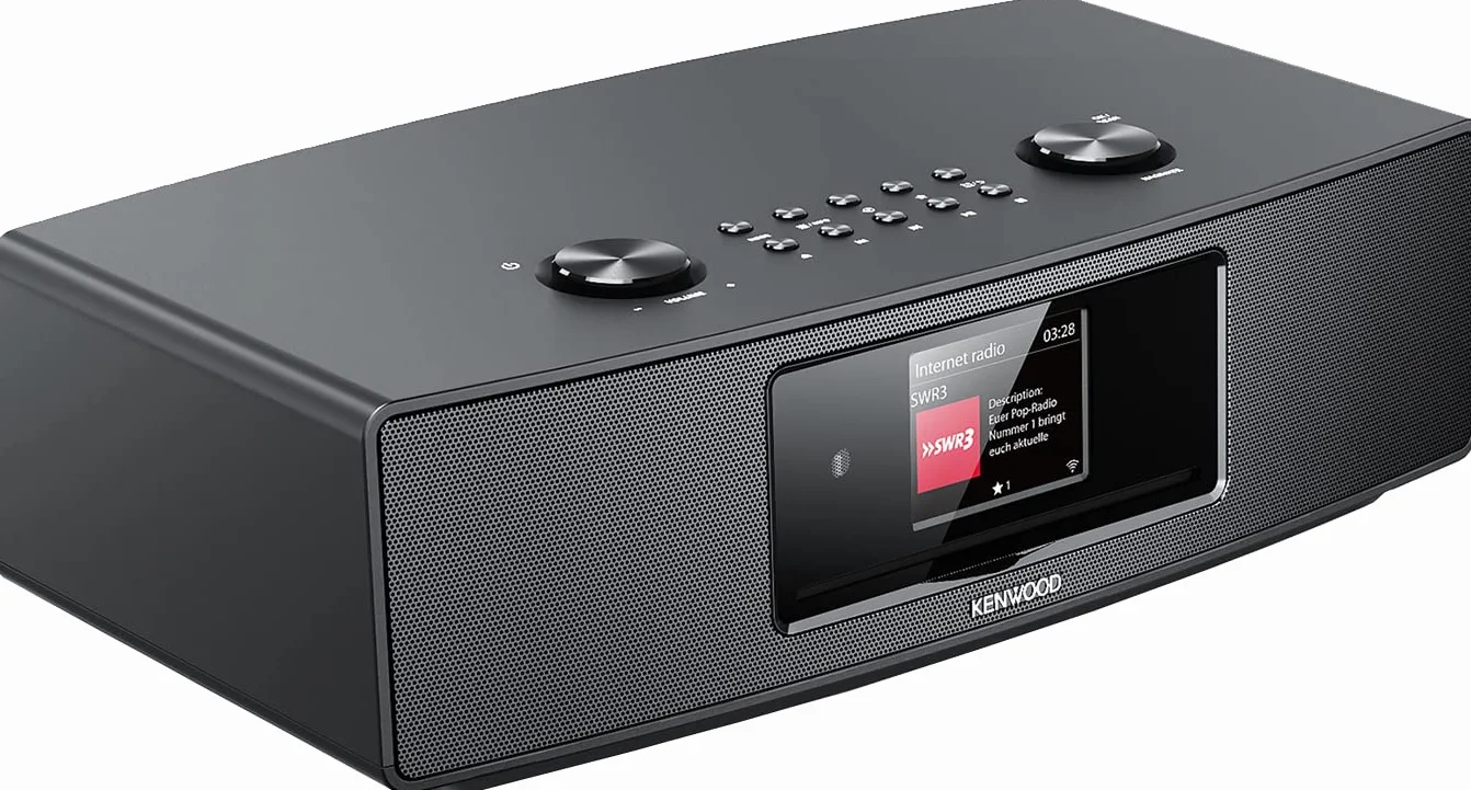 KENWOOD Radio DAB WiFi CR-ST700SCD, Radio Digitale DAB+ WiFi, Wyświetlacz 7,1 cm, Orologio Radiosveglia, Odtwarzacz CD, USB, Czarny
