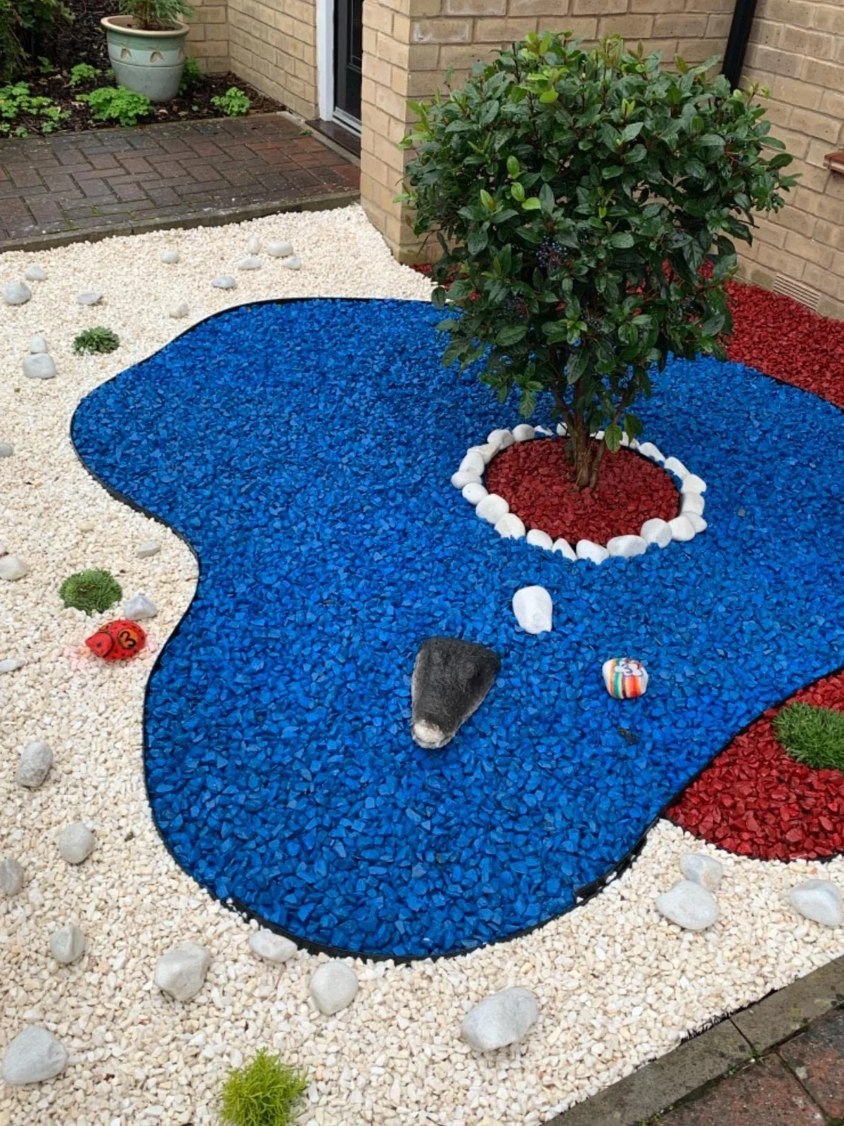 RockinColour Azure Blue Pietre Decorative da Giardino. 20mm. 14-15 kg