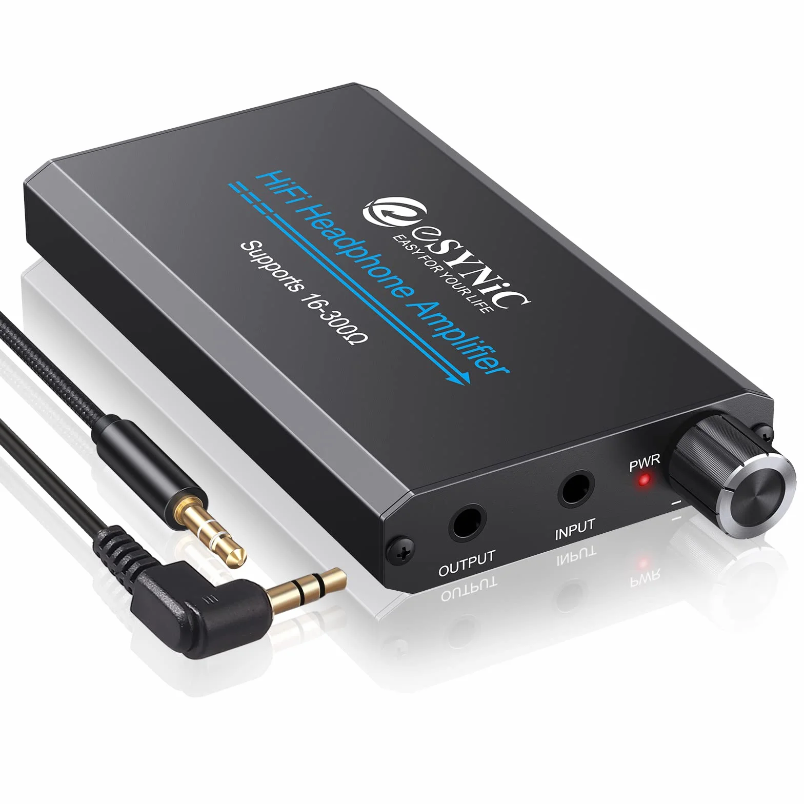 eSynic HiFi Amplificatore per Cuffie 16-300Ω Portatile per MP3 Lettori Smartphone Laptop con Cavo USB 1.2M