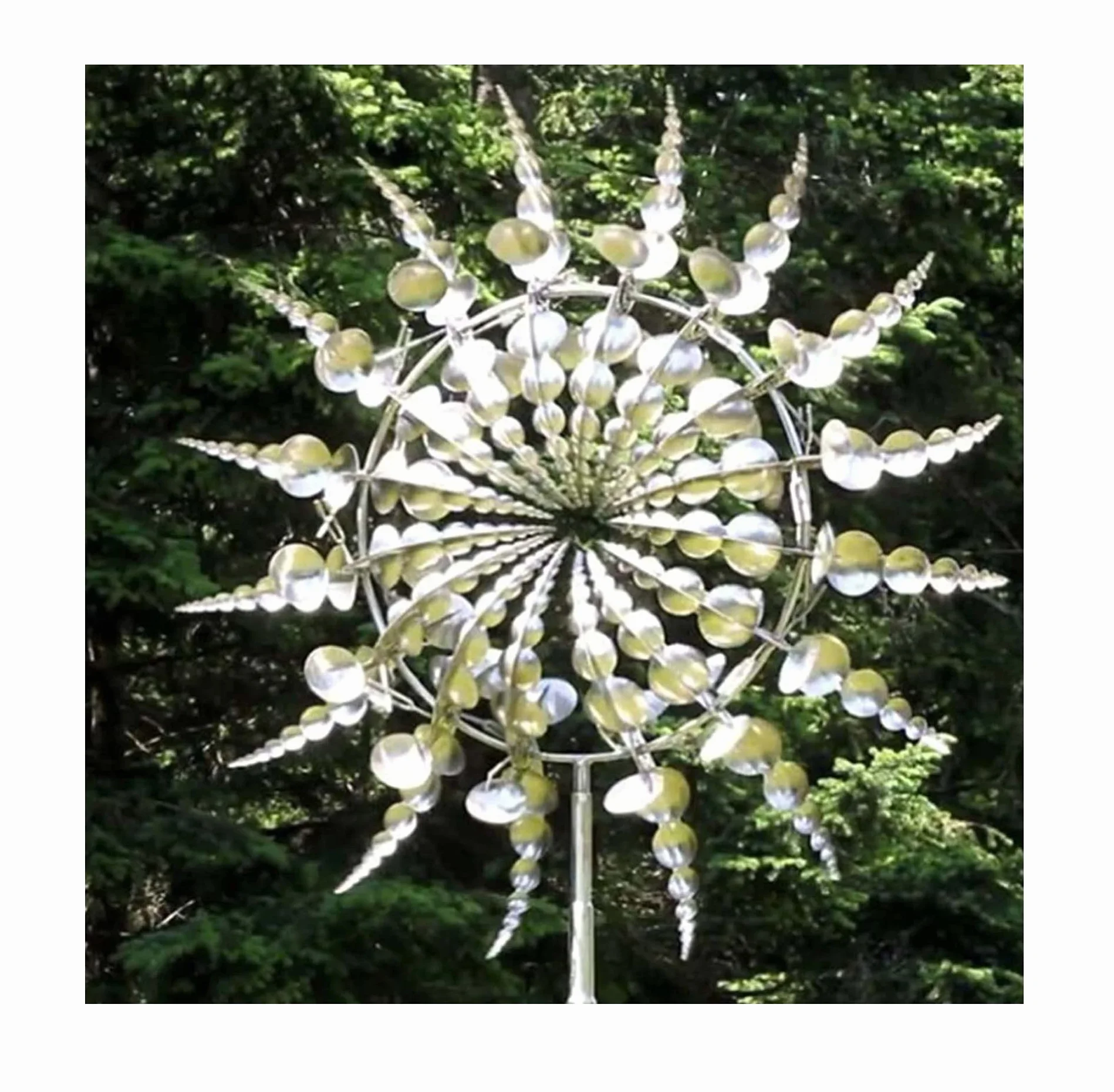Girandola unica e magica in metallo 3D, per cortile e giardino, decorazione per terrazze esterne, 35 x 70 cm