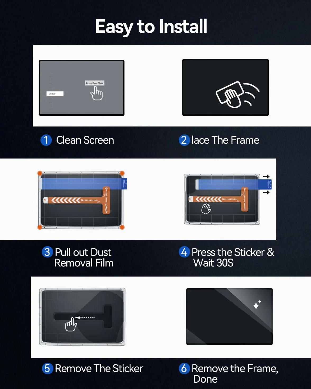 Pellicola Protettiva per Tesla Model Y 2026 Premium/Performance, Opaco Antiriflesso Display 9H Vetro Temperato 2 Pezzi 16" + 8"