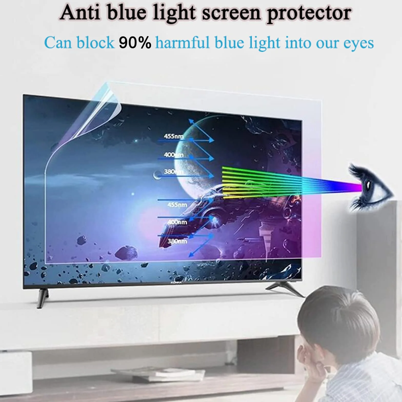 Pellicola Proteggi Schermo TV 39-40 Pollici Antiriflesso Allevia, Filtro Anti Glare Opaco 42in 930x525 mm