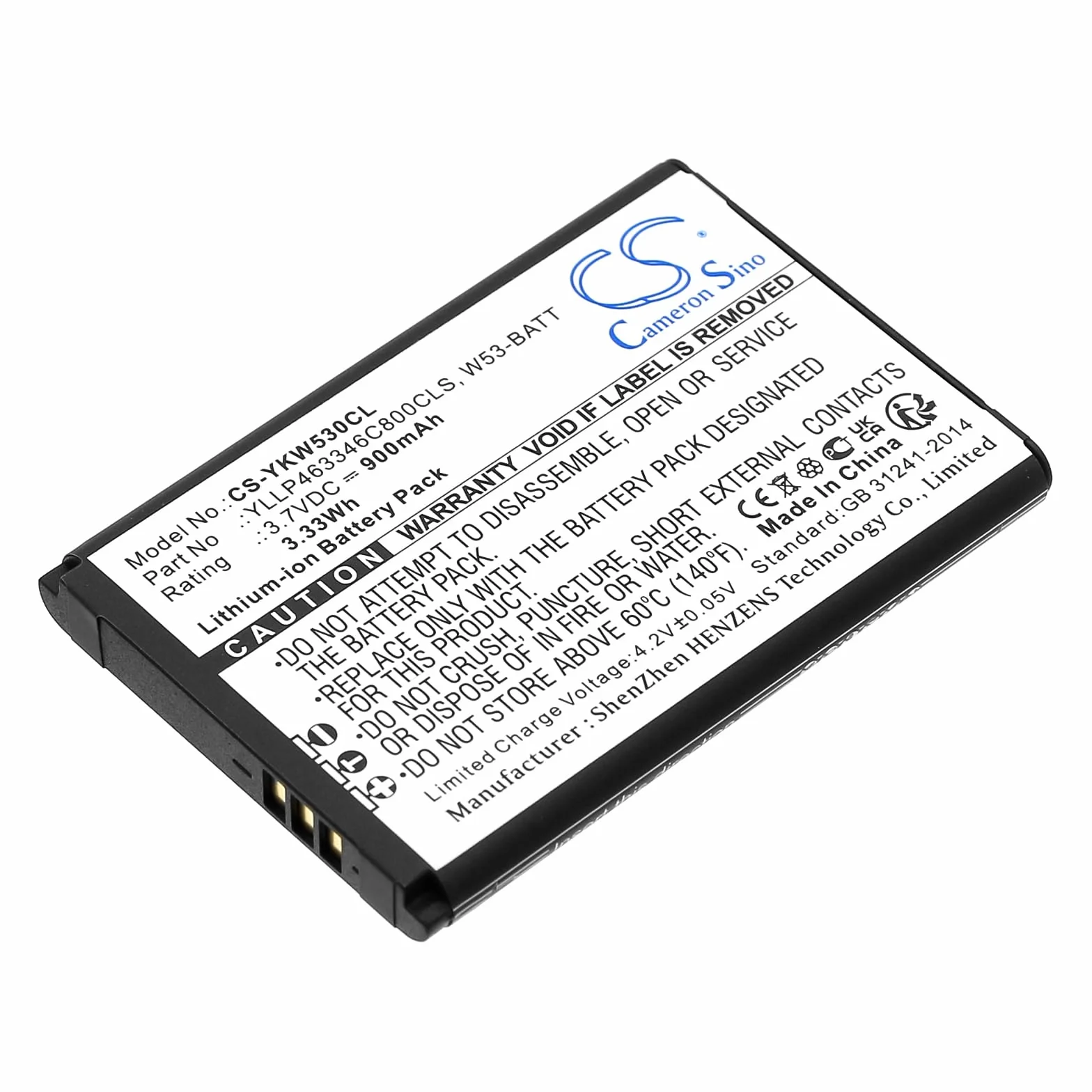 TECHTEK bateria kompatybilna z Yealink W53 W53h W53P W73 W73H W73P zastępuje W53-BATT