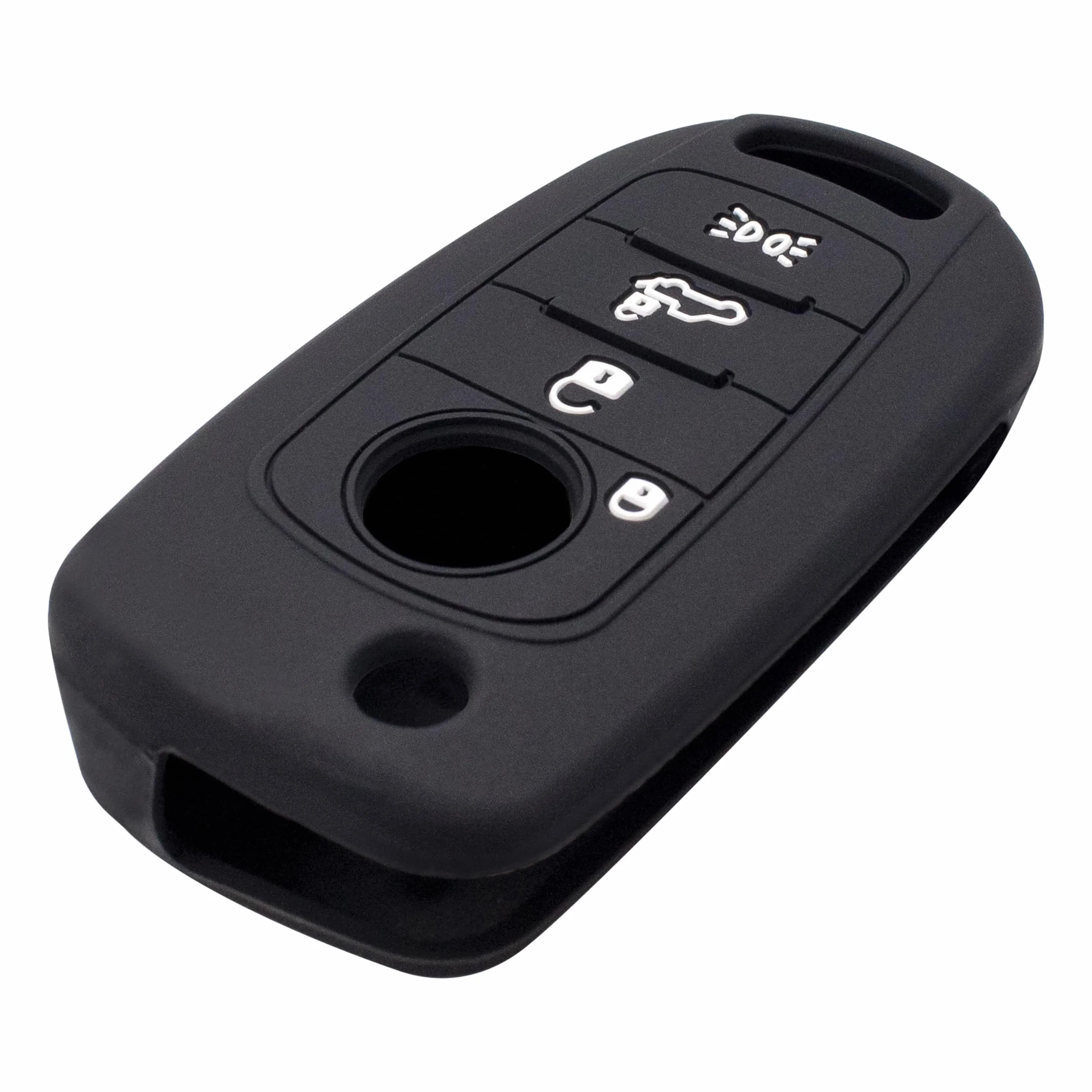 Silicone Cover Chiave per Telecomando Auto Fiat 500X 4 Tasti NERO