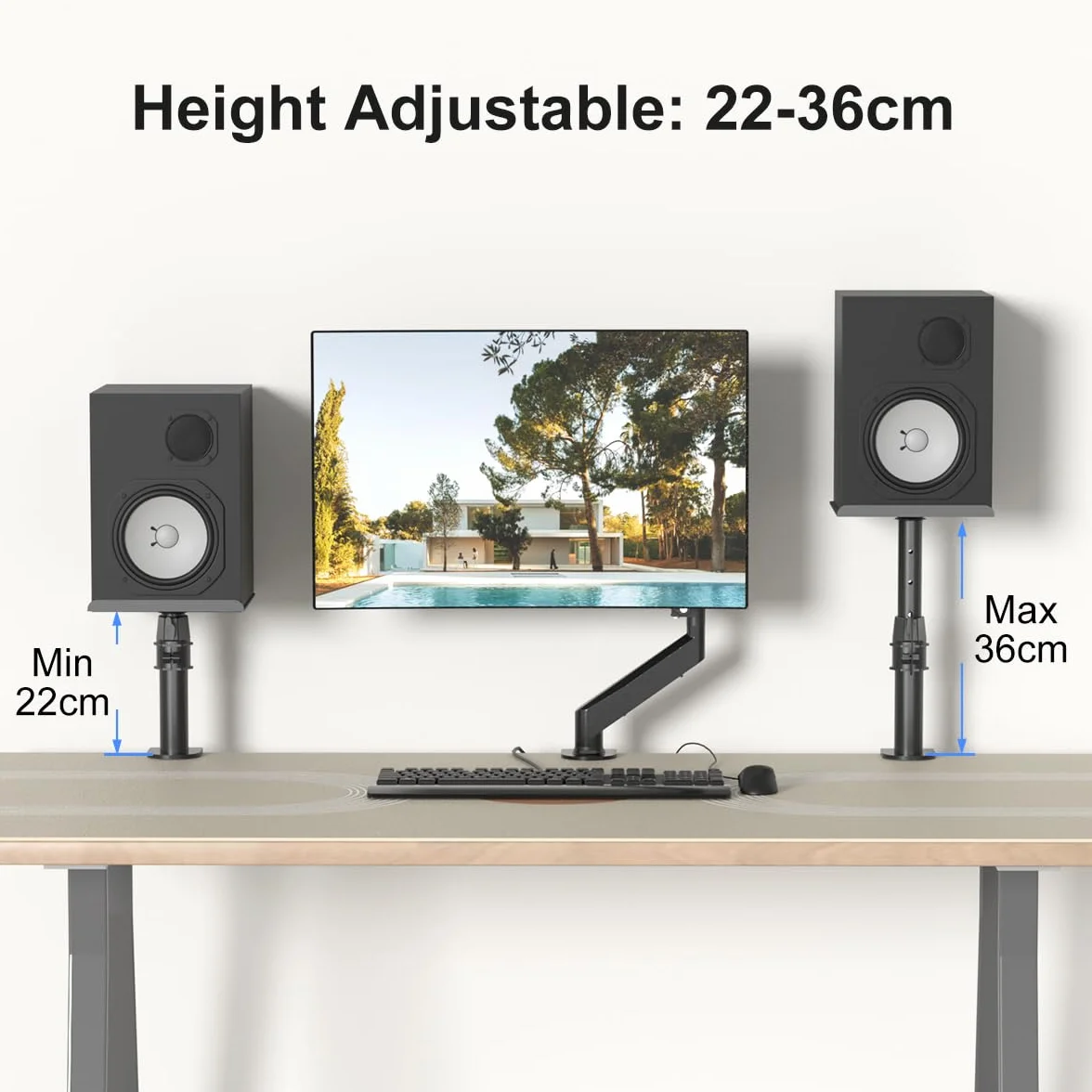 Suptek Supporto da parete per altoparlanti universale girevole inclinabile confezione da 2 max 15 kg nero SDM001B