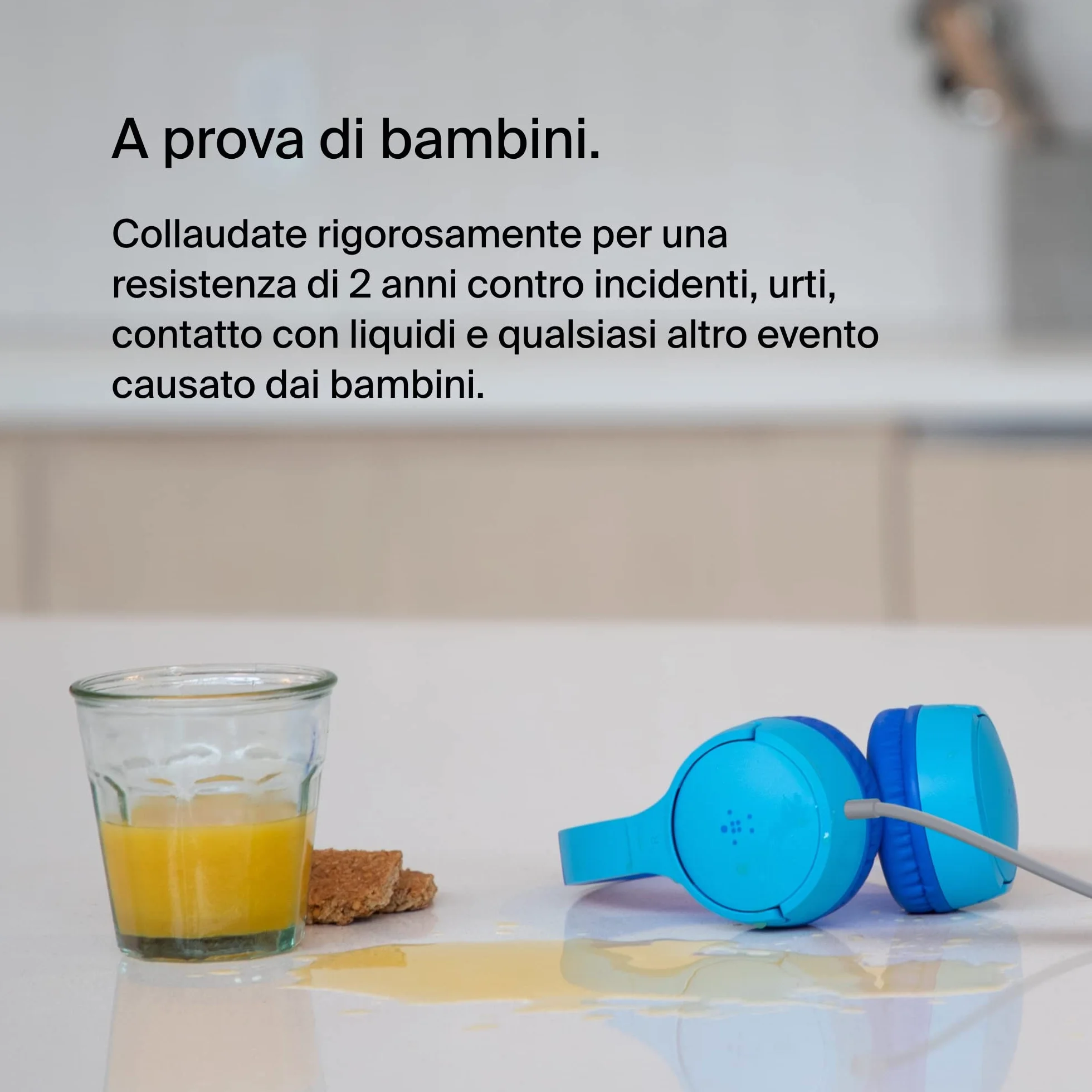 Belkin SoundForm Mini Cuffie On-Ear per Bambini con Microfono AUX 3,5 mm Blu