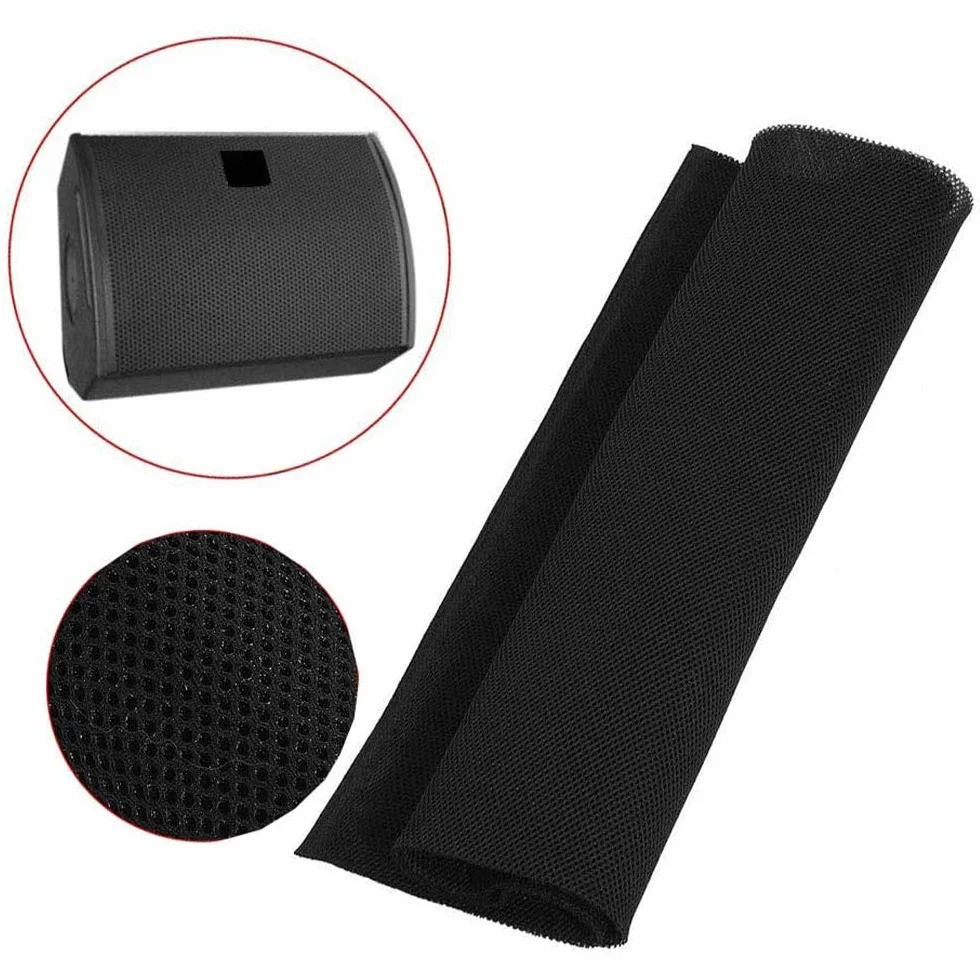 Panno per griglia in rete per altoparlanti antipolvere 50 x 140 cm nero