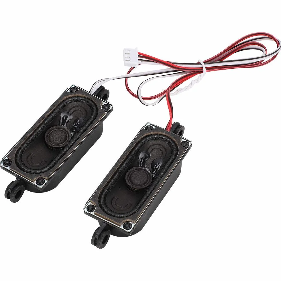 Altoparlante TV ABS Nero 2 Pezzi 4 Ohm 5W 70x30x16mm 450Hz-20KHz