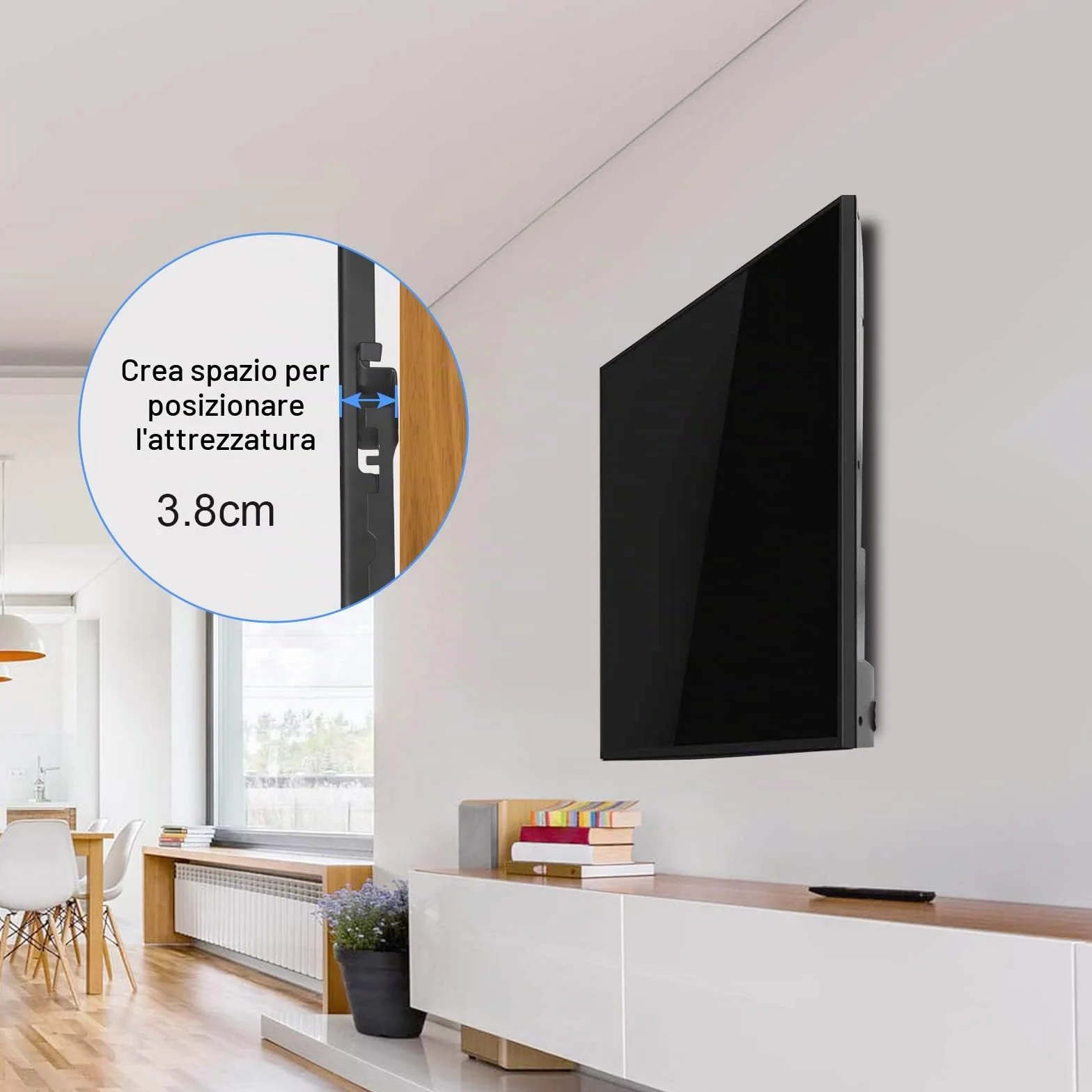 Suptek Supporto da Parete per TV 26-55 Pollici LED HD 4K HDR UHD VESA 400x400mm 45kg