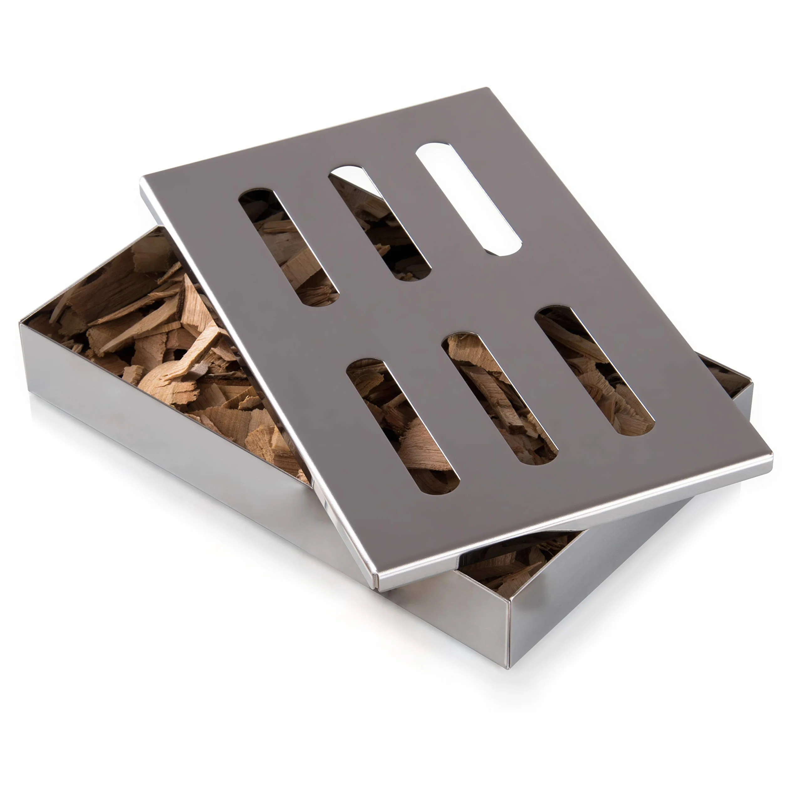 Blumtal Affumicatore BBQ - Smoker Box Barbecue in Acciaio Cromato, Barbecue Affumicatore - 20,5 x 13 x 3,5 cm