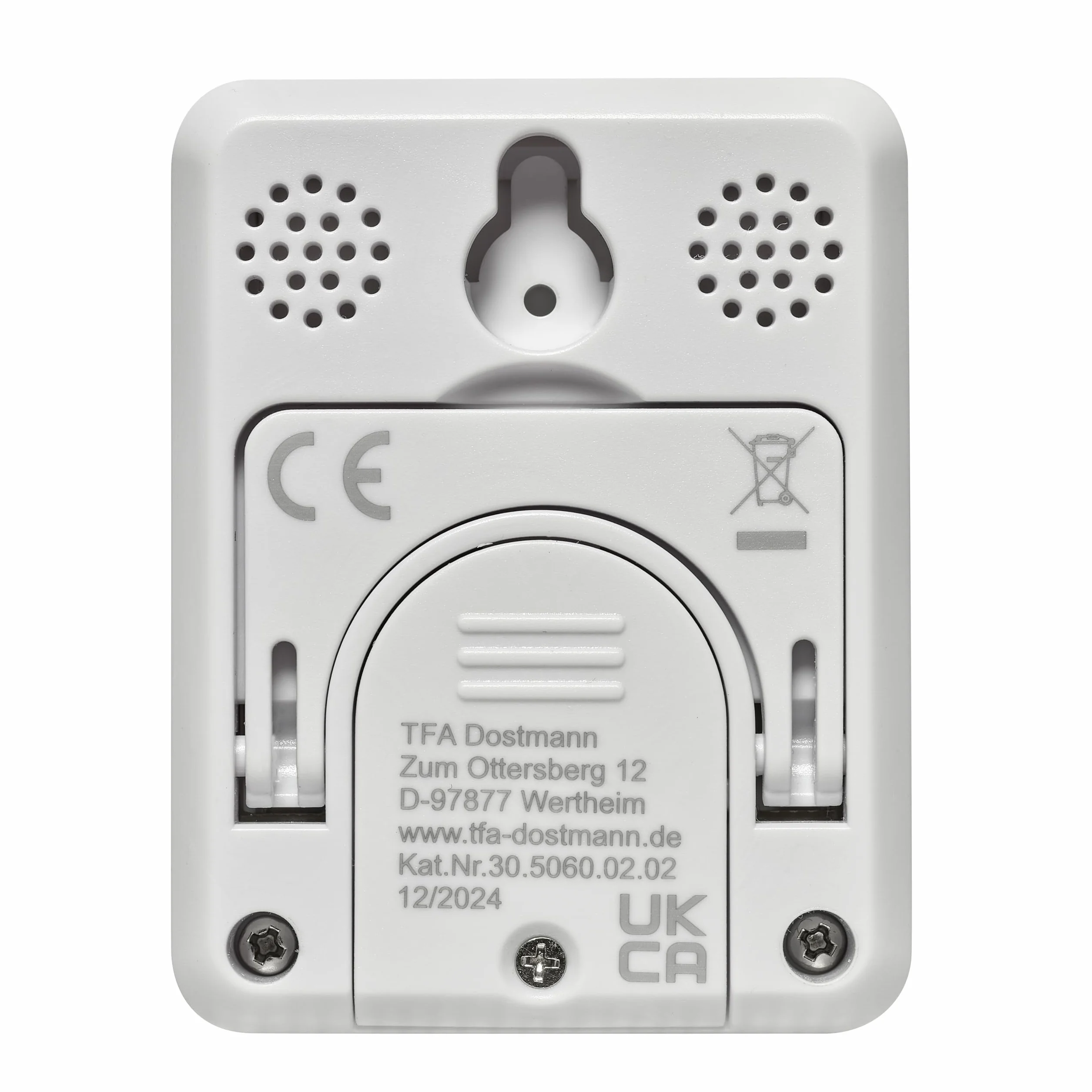 TFA Dostmann Mini termometro ambiente digitale interno 30.5060.02, igrometro, misura umidità temperatura, bianco