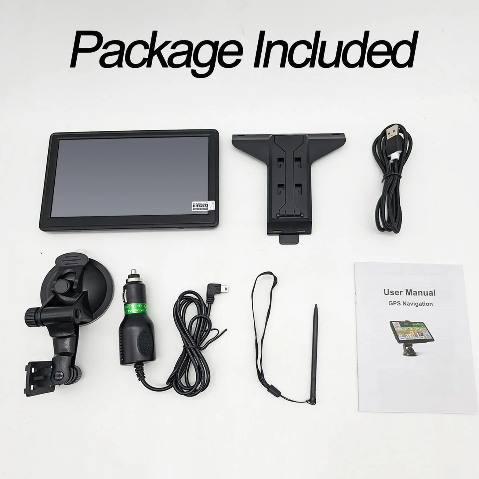 Navigatore Satellitare 7 Pollici GPS HD con Mappe UK e Europa, Aggiornamenti Lifetime, Guida Vocale, Avvisi Autovelox, Lane Assist