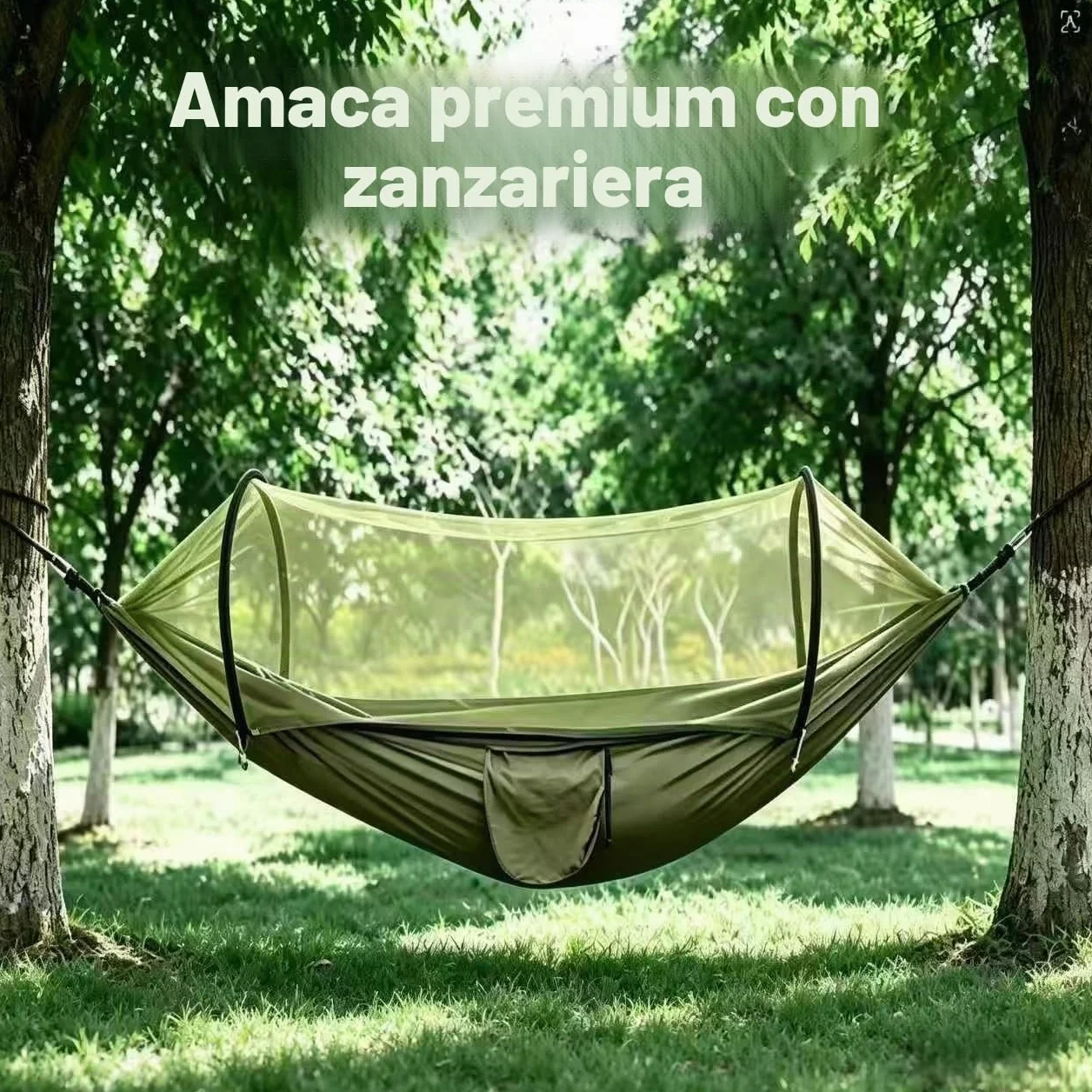 Amaca da Campeggio con Zanzariera 270x140cm Ultraleggera Nylon Capacità 300kg Portatile con Borsa