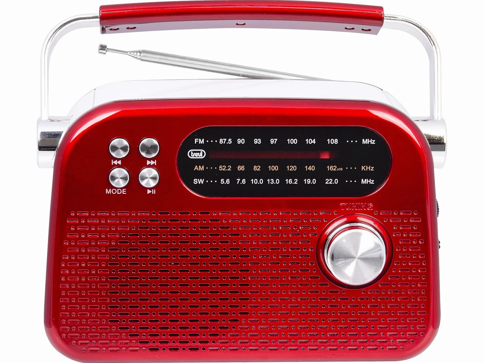 Trevi RDA 70 BR Radio Portatile Wireless Multibanda FM AM SW USB MP3 Batteria Ricaricabile al Litio Compatta