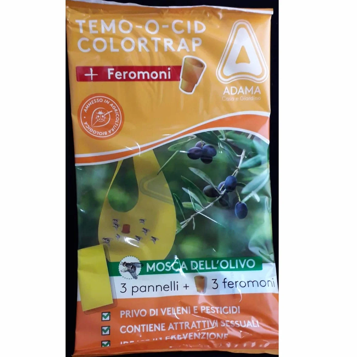 TEMO-O-CID Colortrap + feromoni mosca olivo Bactrocera Oleae
