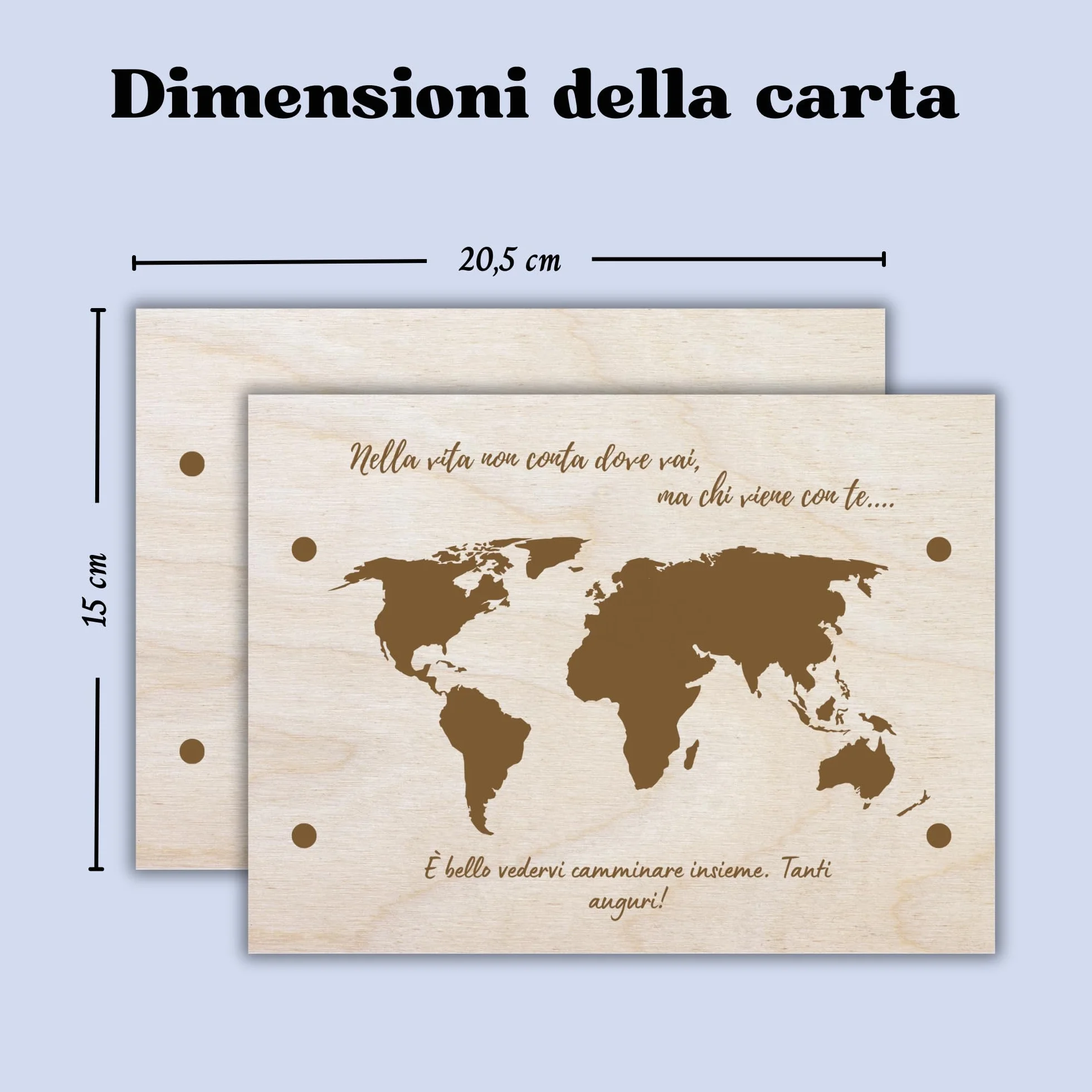 Regalo porta soldi matrimonio Busta Biglietto auguri di nozze Mappamondo in legno Carta Geografica