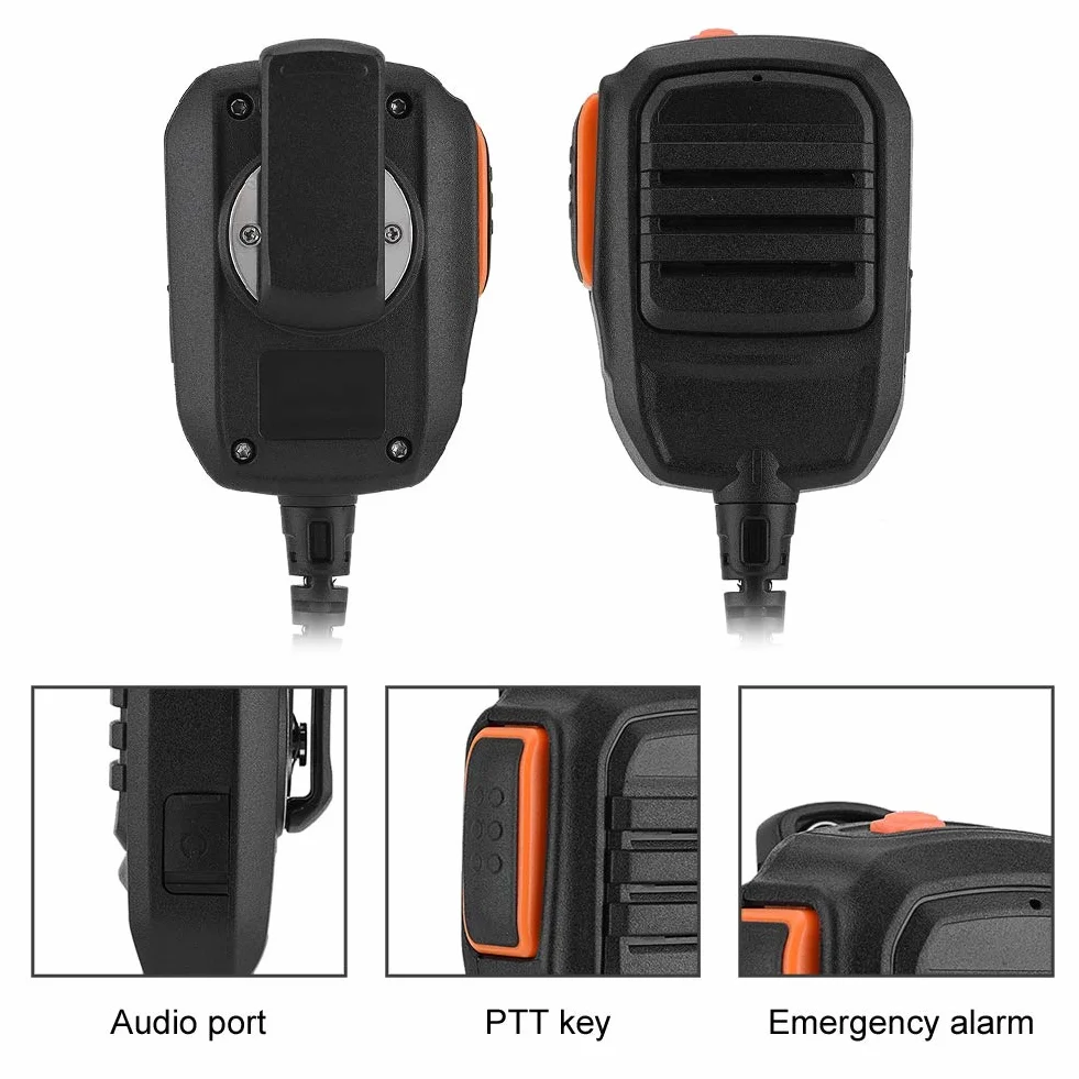 Microfono a Mano HYTERA HYT 3,5 mm Antipolvere Impermeabile Altoparlante Walkie-Talkie Radio CB Nero