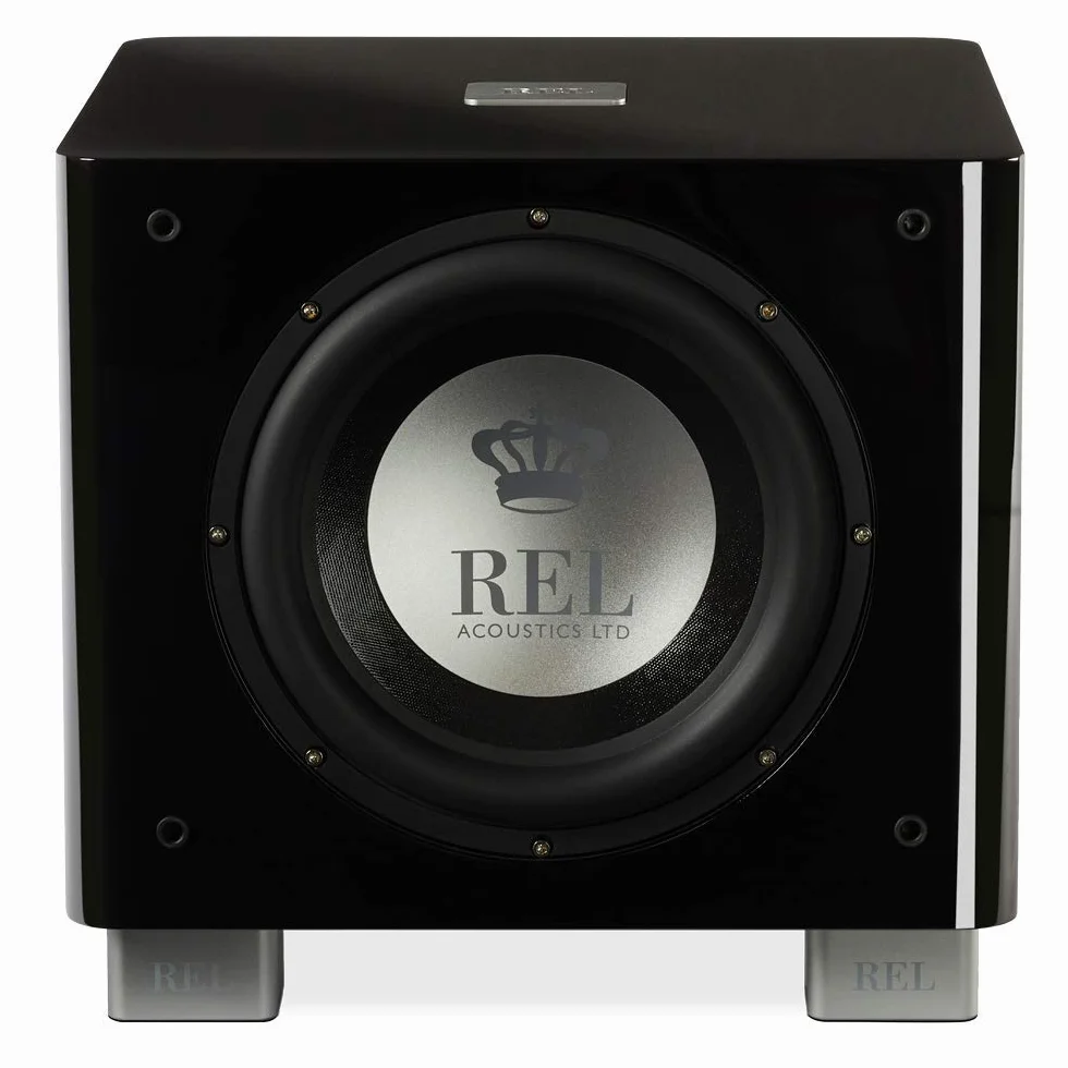 REL Acoustics Subwoofer T/9x, 10" driver frontale, nero lucido