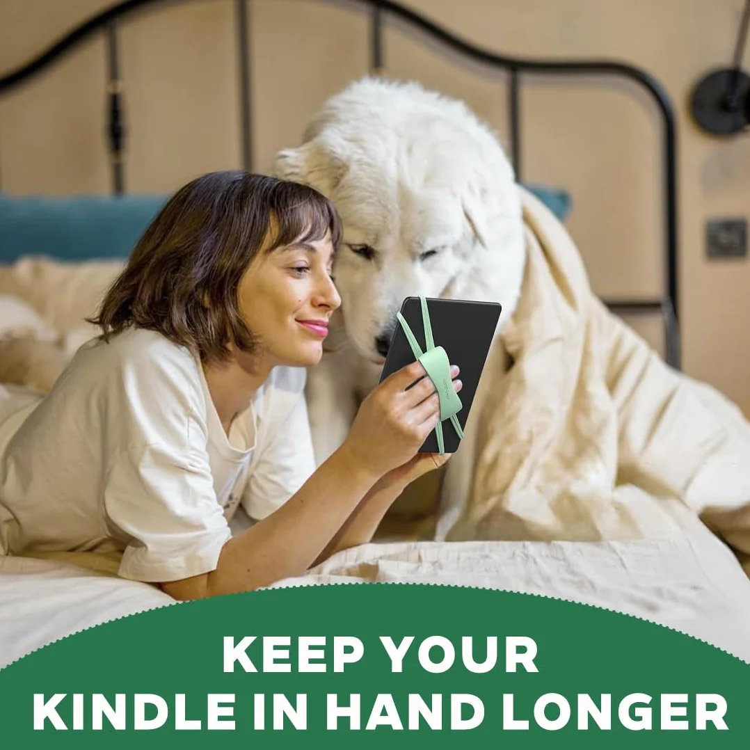 Kindle Cinturino di Sicurezza Silicone Antiscivolo per 6-8" eReader Fire Tablet, Menta Verde