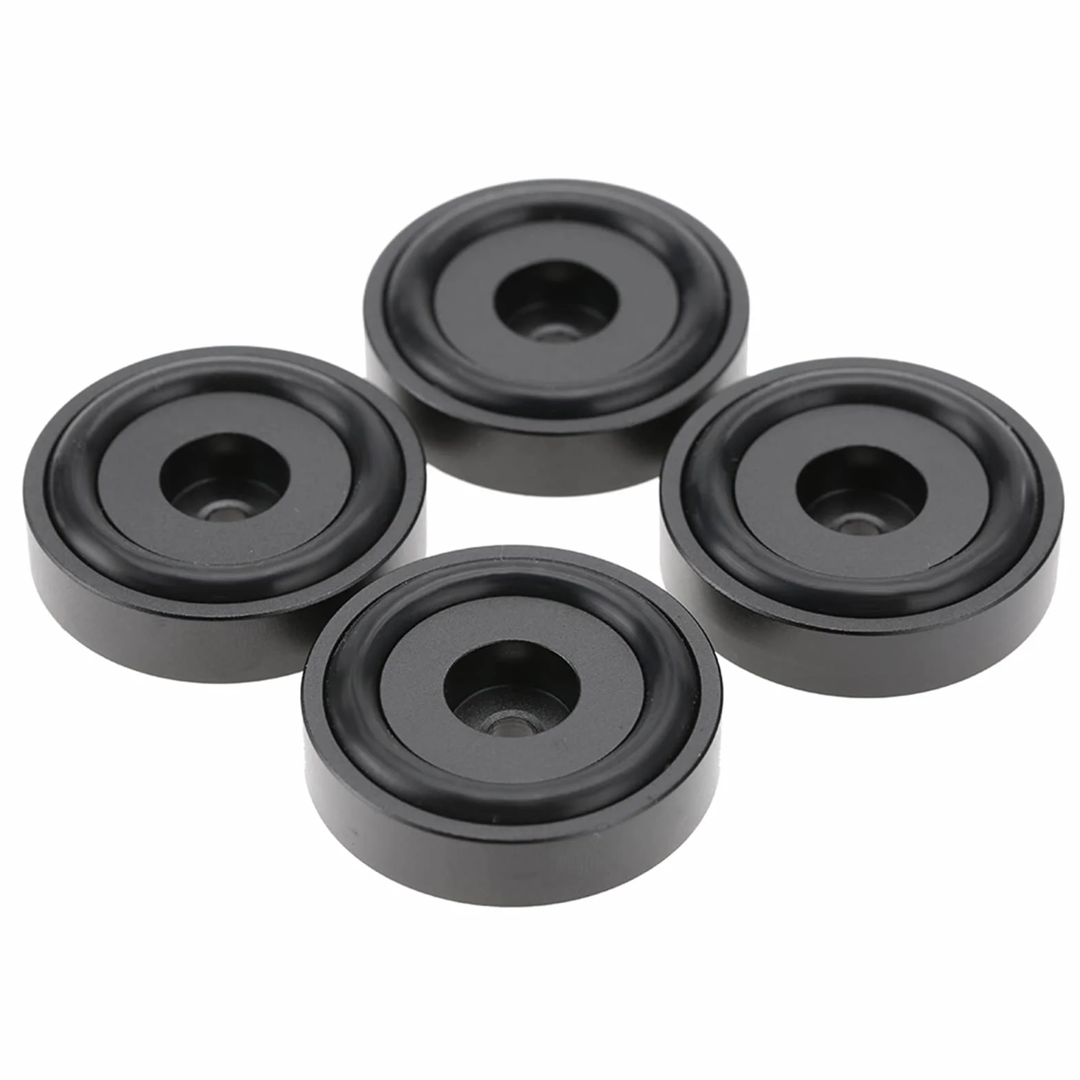 Amplificatore Piedini in Alluminio Anodizzato 4Pcs 40x10mm Nero