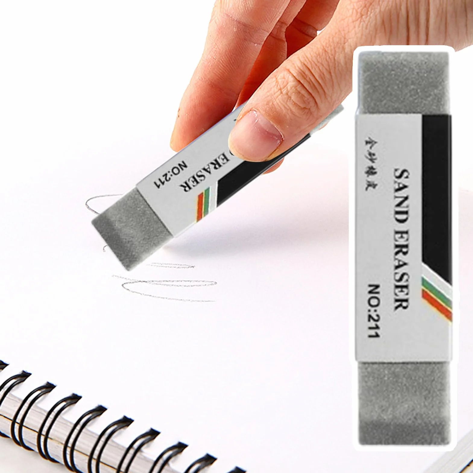 Inchiostro per cancellare penna 3 pezzi 6,5 x 1,5 cm strumento di correzione colorata riutilizzabile cancelleria