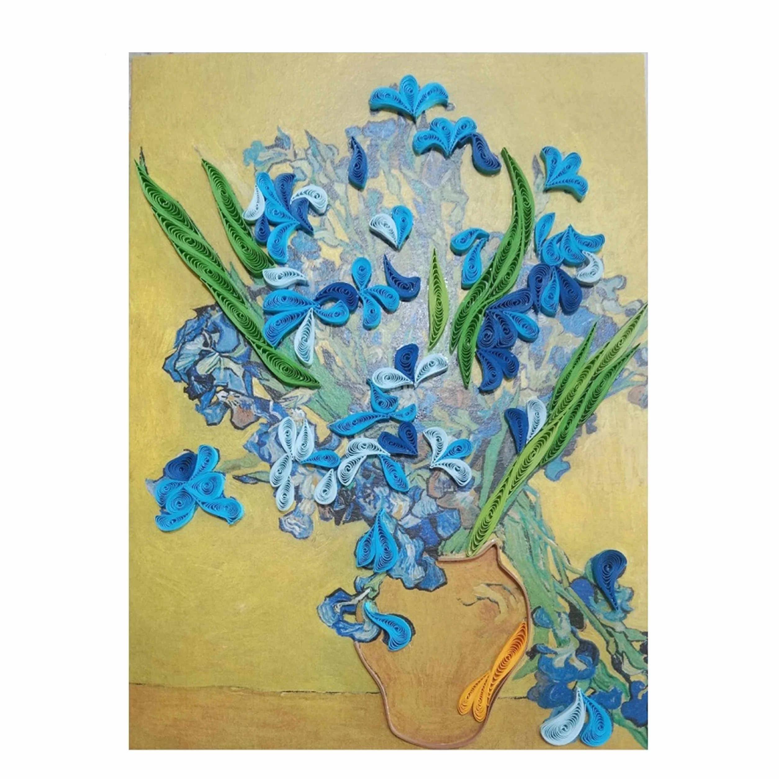Van Gogh Irises Quilling Card – Filigrana Birthday Greeting Card with Envelope