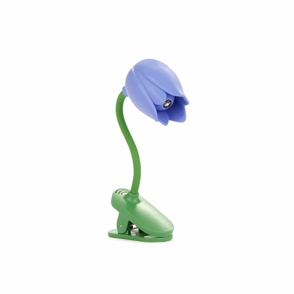 Balvi Lampada Flessibile con Clip a Forma di Tulipano per Lettura Colore Lilla