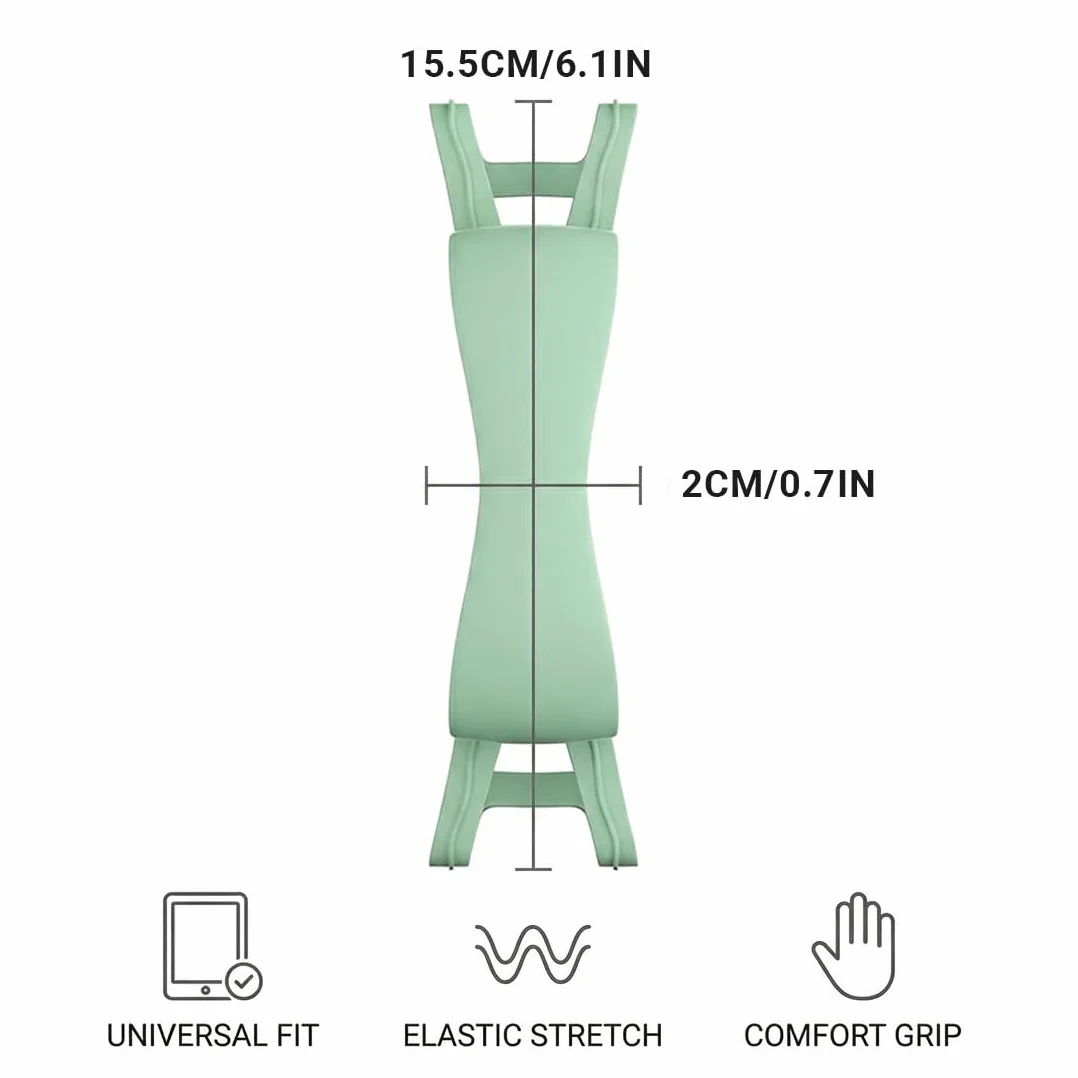 Antiscivolo Cinturino di Presa Elastico per Tablet e E-Reader Compatibile con Custodie (Verde)