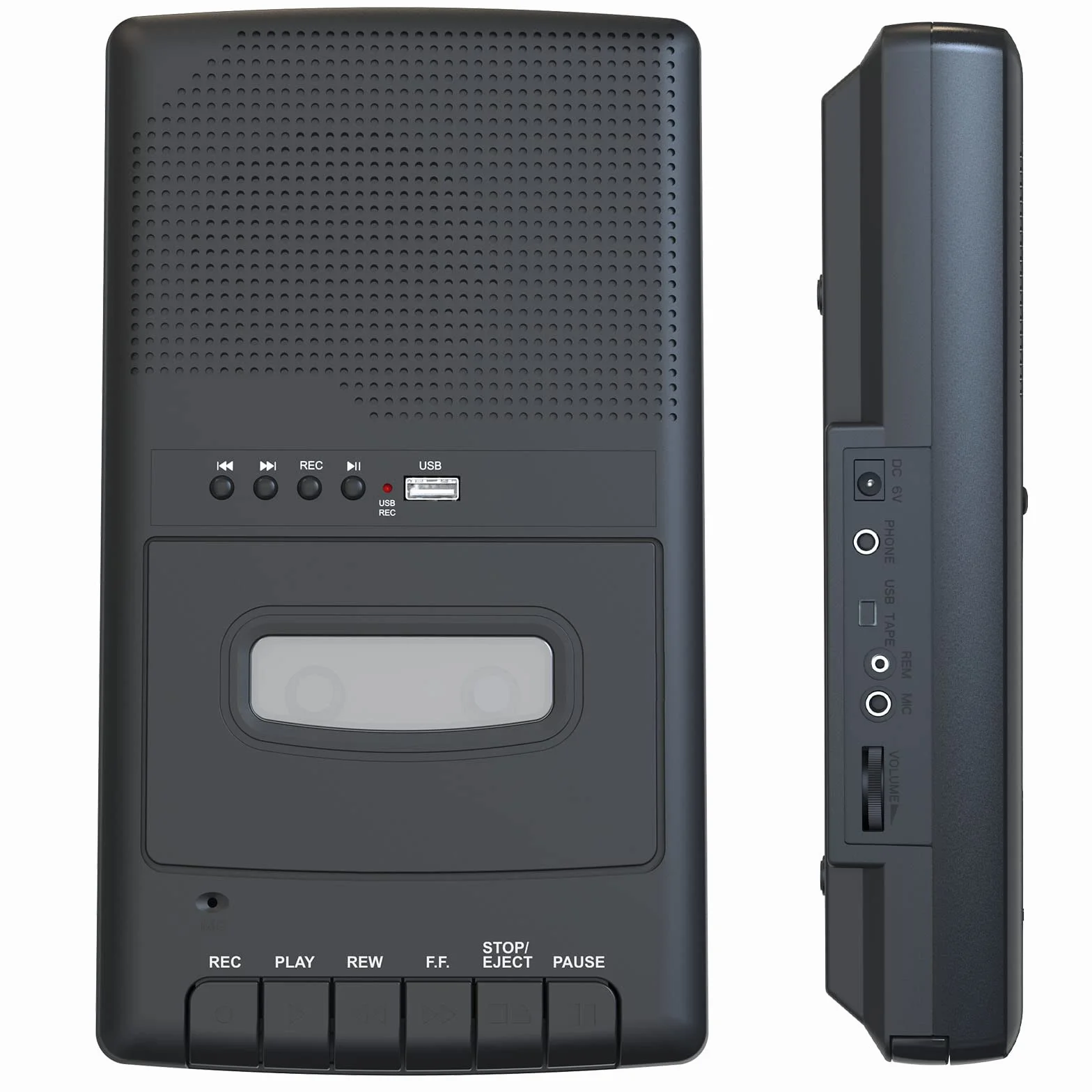 Reproductor Cassette Portatile Lettore Audio Registratore Digitalizza su USB con Maniglia