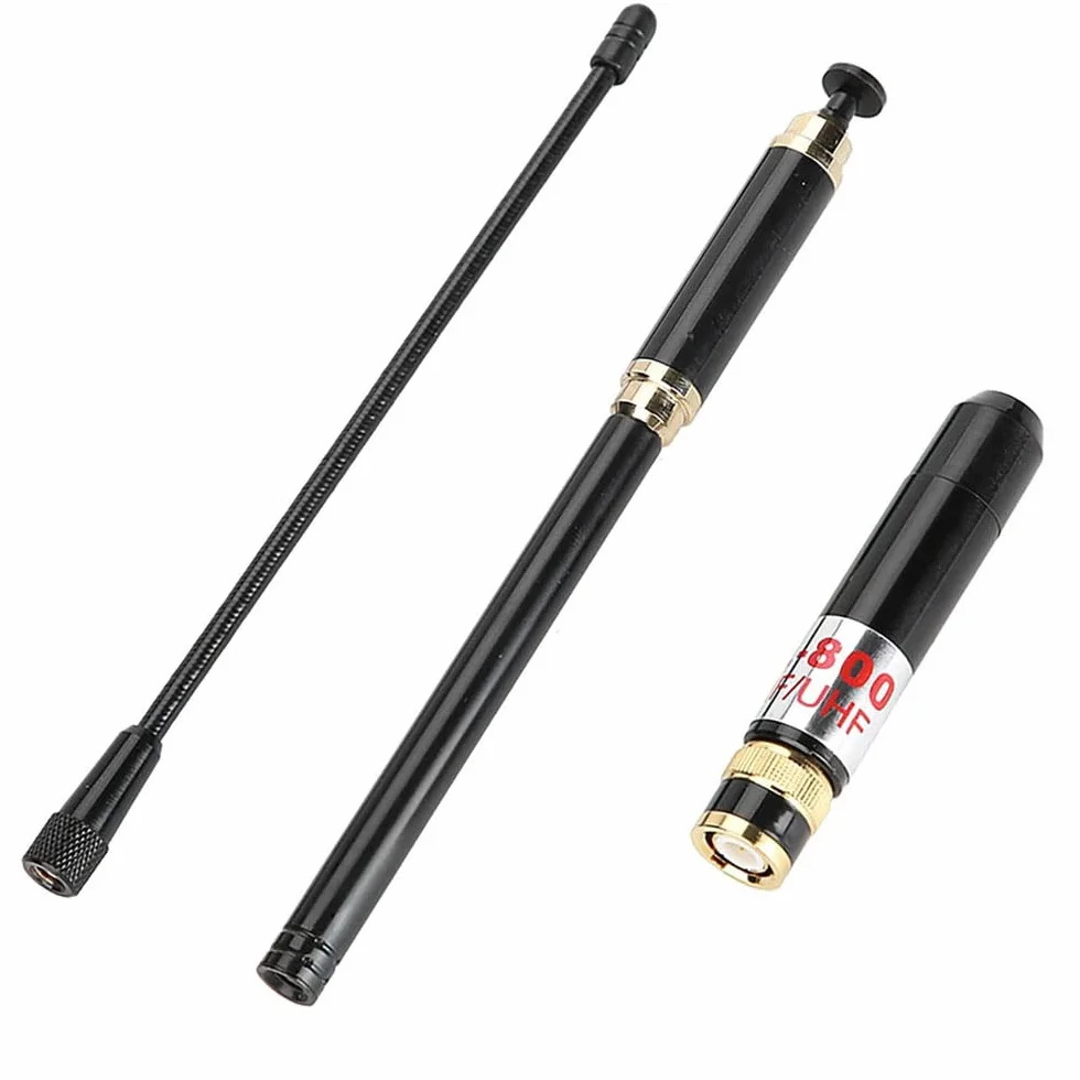 BNC Connettore Dual Band Antenna VHF/UHF 144/430MHz Telescopica Retractable 33,5" per Icom IC-V8 IC-V80 IC-V82 Kenwood TK300 TK310 TK320 Walkie Talkie Ham