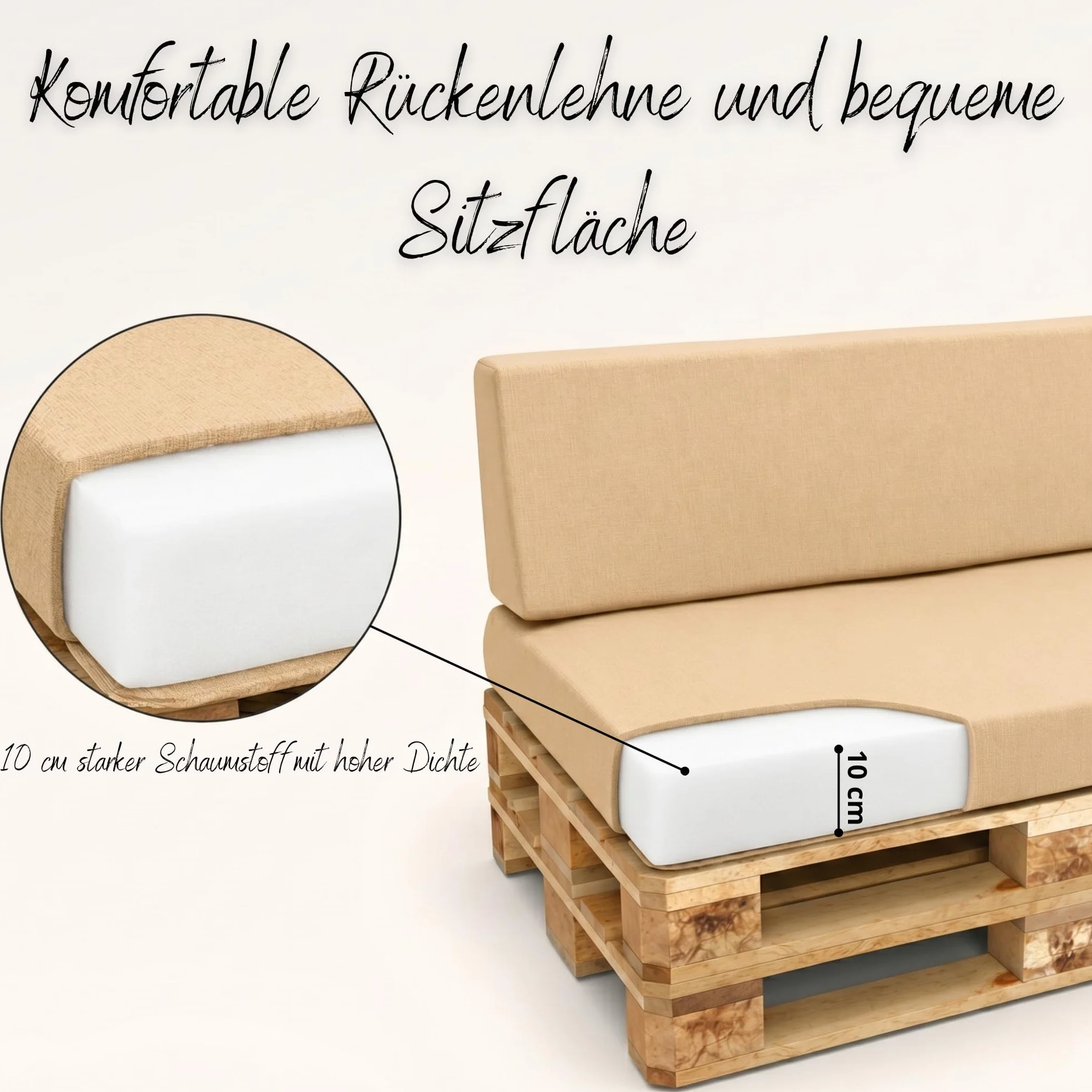 Cuscino per pallet impermeabile set 8 divani pallet europei con rivestimento rimovibile