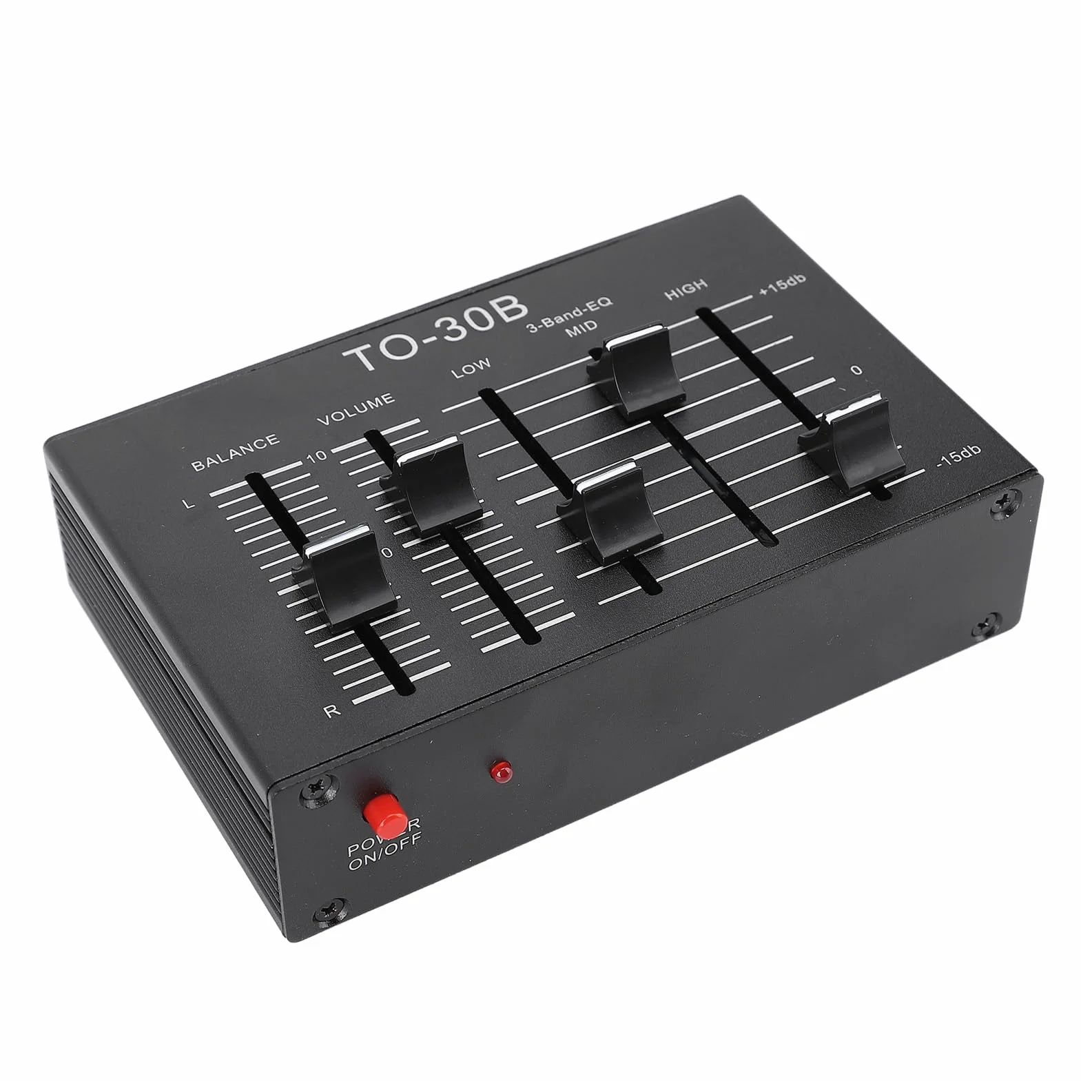 Equalizzatore EQ a 3 Bande Stereo Alto Medio Basso Preamplificatore Controllo Bilanciamento Canale Audio