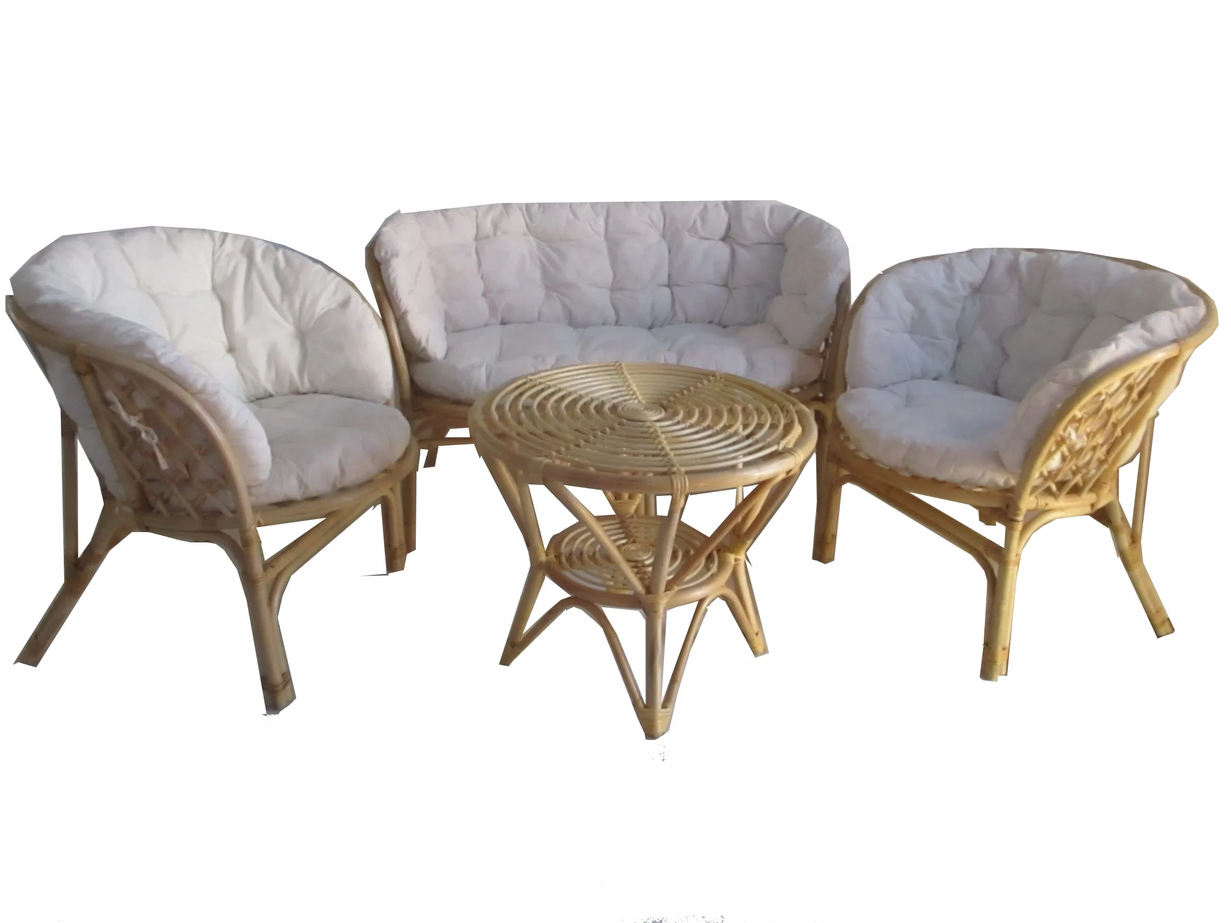 Set di Ricambio Cuscini in Cotone per Salotto Vimini Rattan