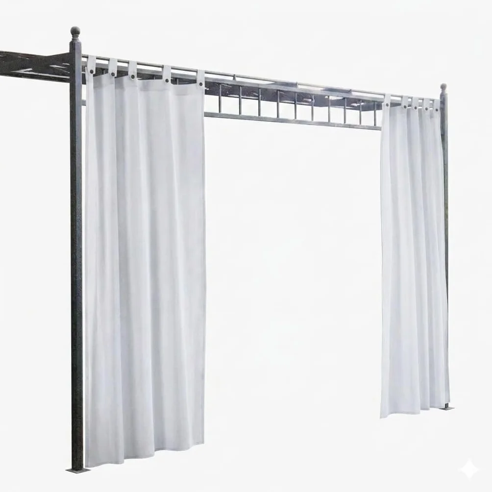 Tenda Gazebo Idrorepellente e Resistente, Tenda da Esterno per Gazebo, Dotata di Passanti con Chiusura a Bottone, 100% Made in Italy, Colore Bianco, Misure 260 Cm Altezza x 200 cm Larghezza