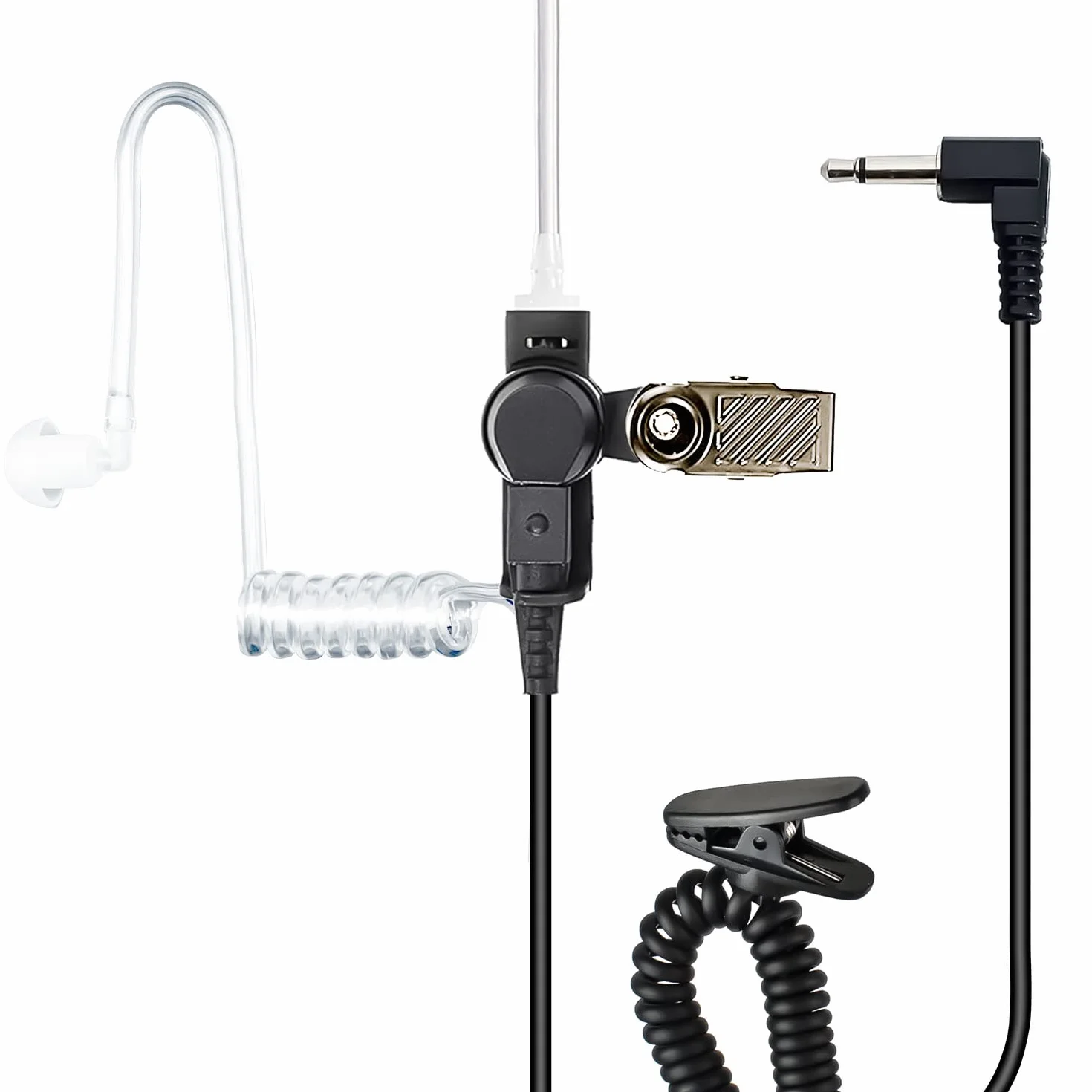 Cuffia auricolare trasparente TSMIC Jack 3.5mm per Radio ricetrasmittenti Bodyguard Compatibile TSMIC TSMIC-M MOTOROLA YAESU