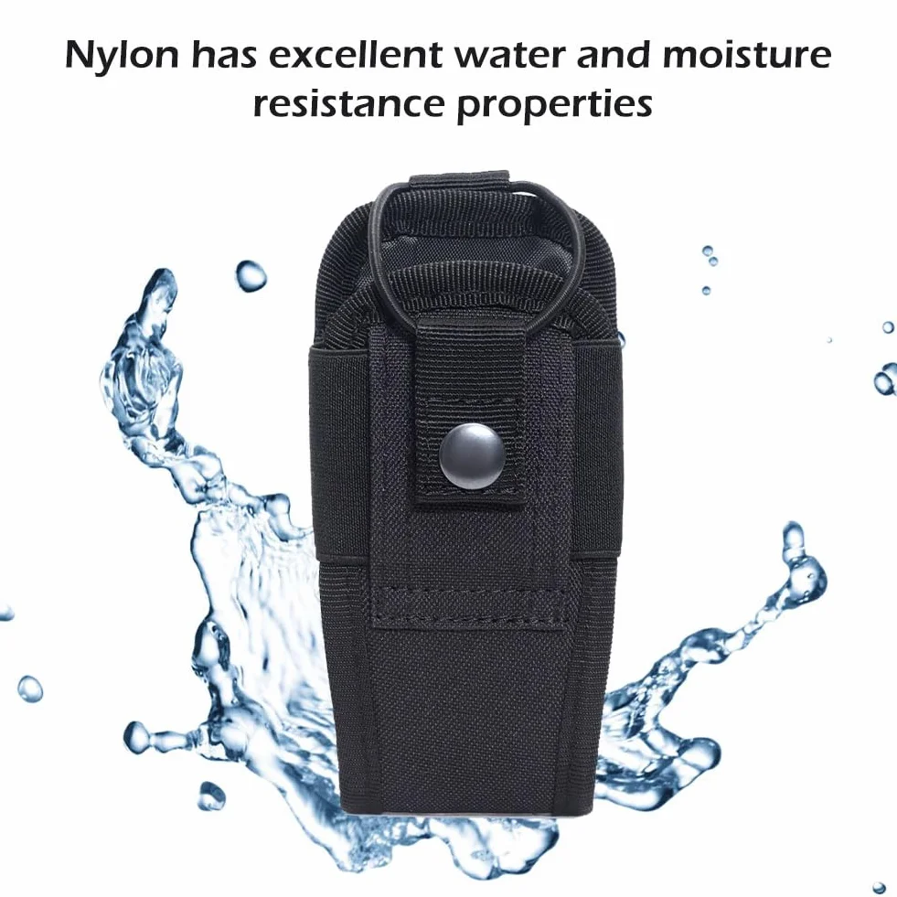 Custodia Radio Porta Cinturone per Walkie-Talkie Tattica Nero