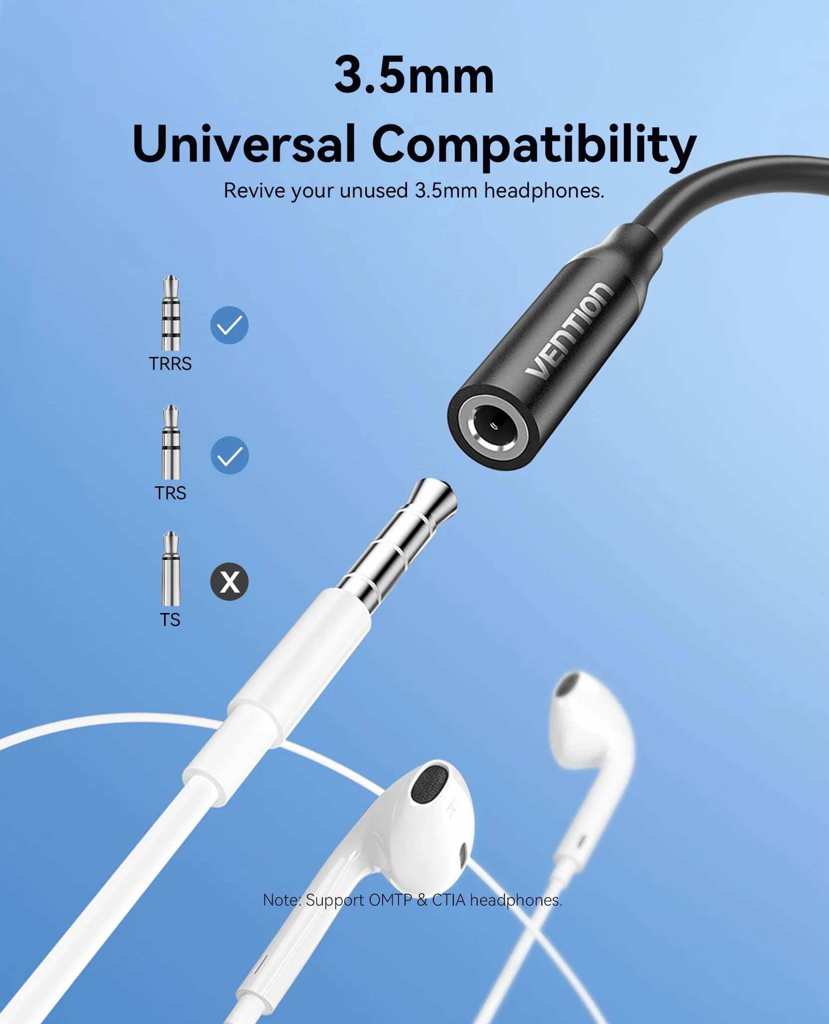 VENTION Adattatore Jack USB C a 3.5mm Bluetooth Audio per iPhone 17/16/15 Pro Max Hi-Fi
