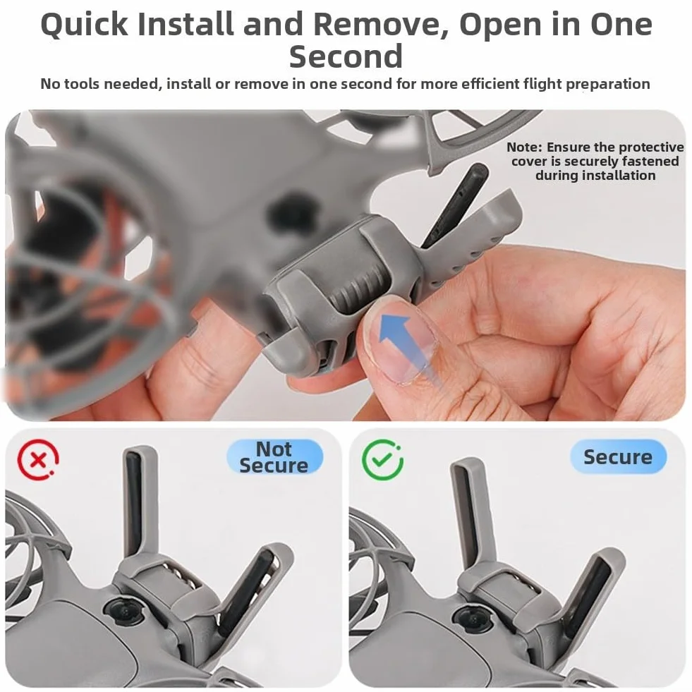 DJI NEO 2 Copertura Protettiva Antiurto PC Tail Antenna Shield Resistente alle Cadute Protezione Modulo Trasmissione Immagini Accessorio Compatto Grigio