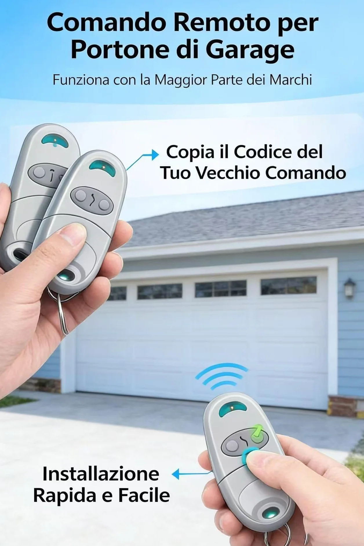 Telecomando 432EV 432EE 432NA 433,92 MHz 3pz