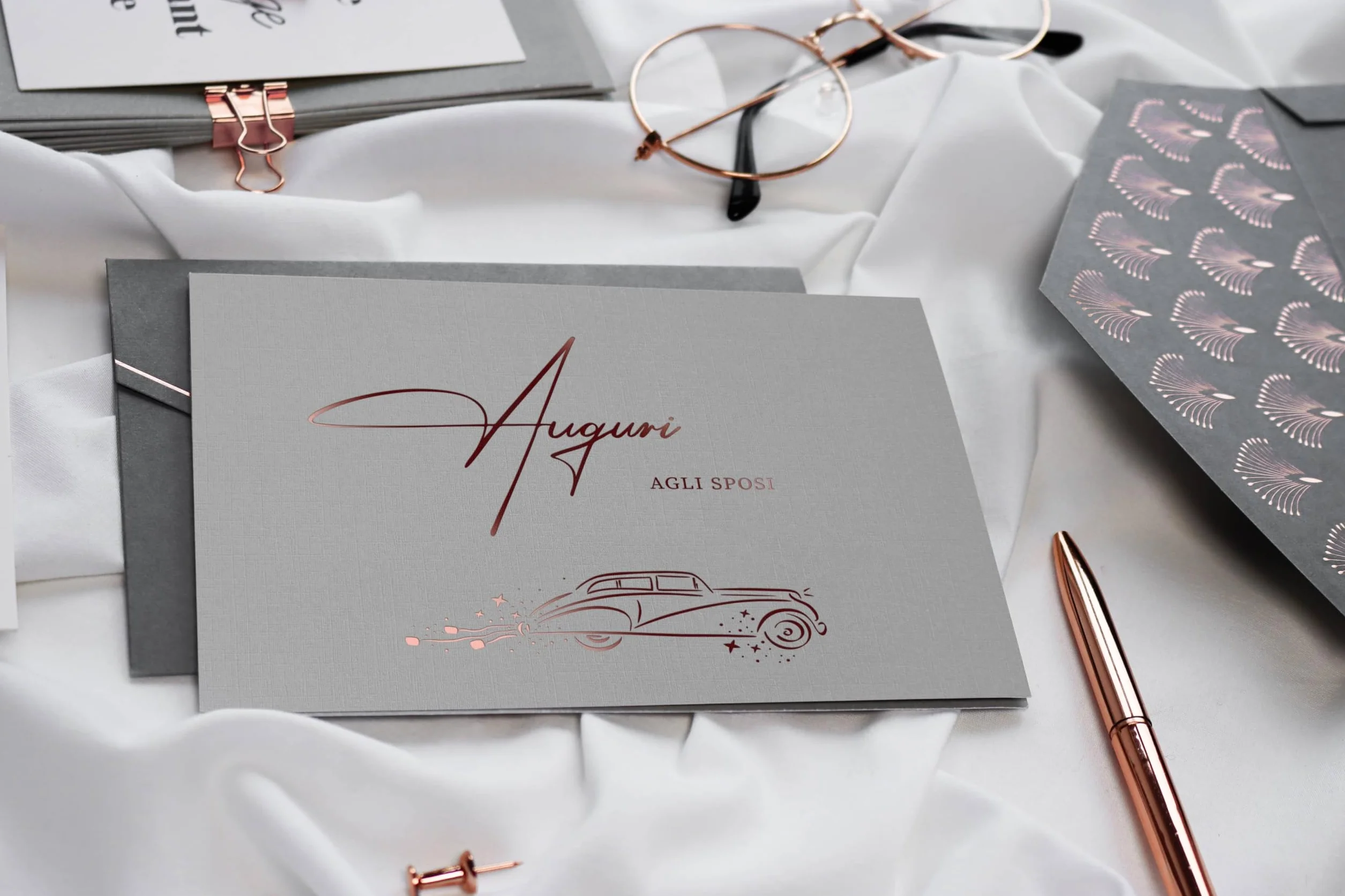Joli Coon Biglietto auguri matrimonio con busta e sigillo in ceralacca - Auguri agli sposi