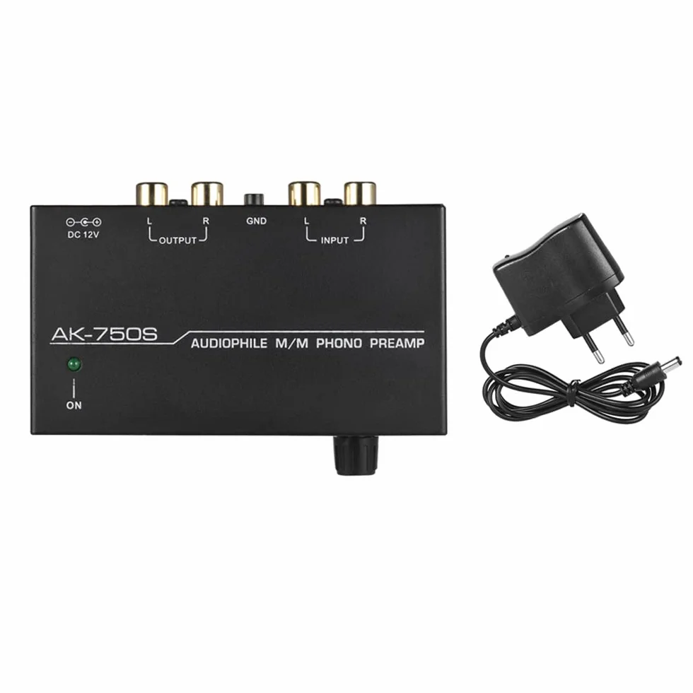 Preamplificatore Phono Audiophile M/M con Controlli di Livello Ingresso e Uscita RCA
