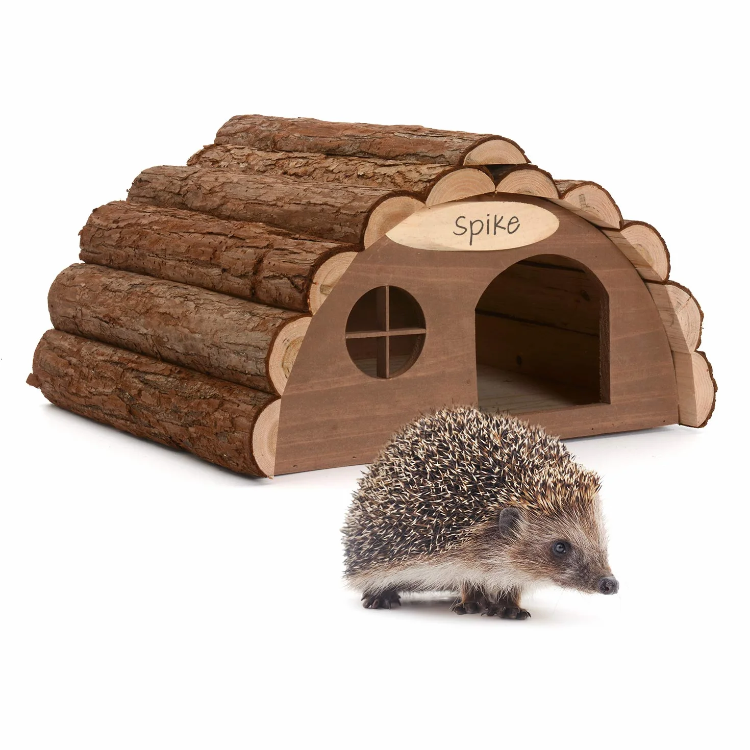 CKB LTD - Casa per riccio o porcellino d'India in legno per esterni, utilizzabile come habitat per letargo, riparo da giardino - 33,5 x 34 x 19 cm