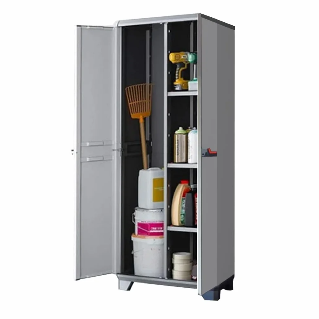 Armadietto per esterno portascope 2 ante resina 173x68x39 cm
