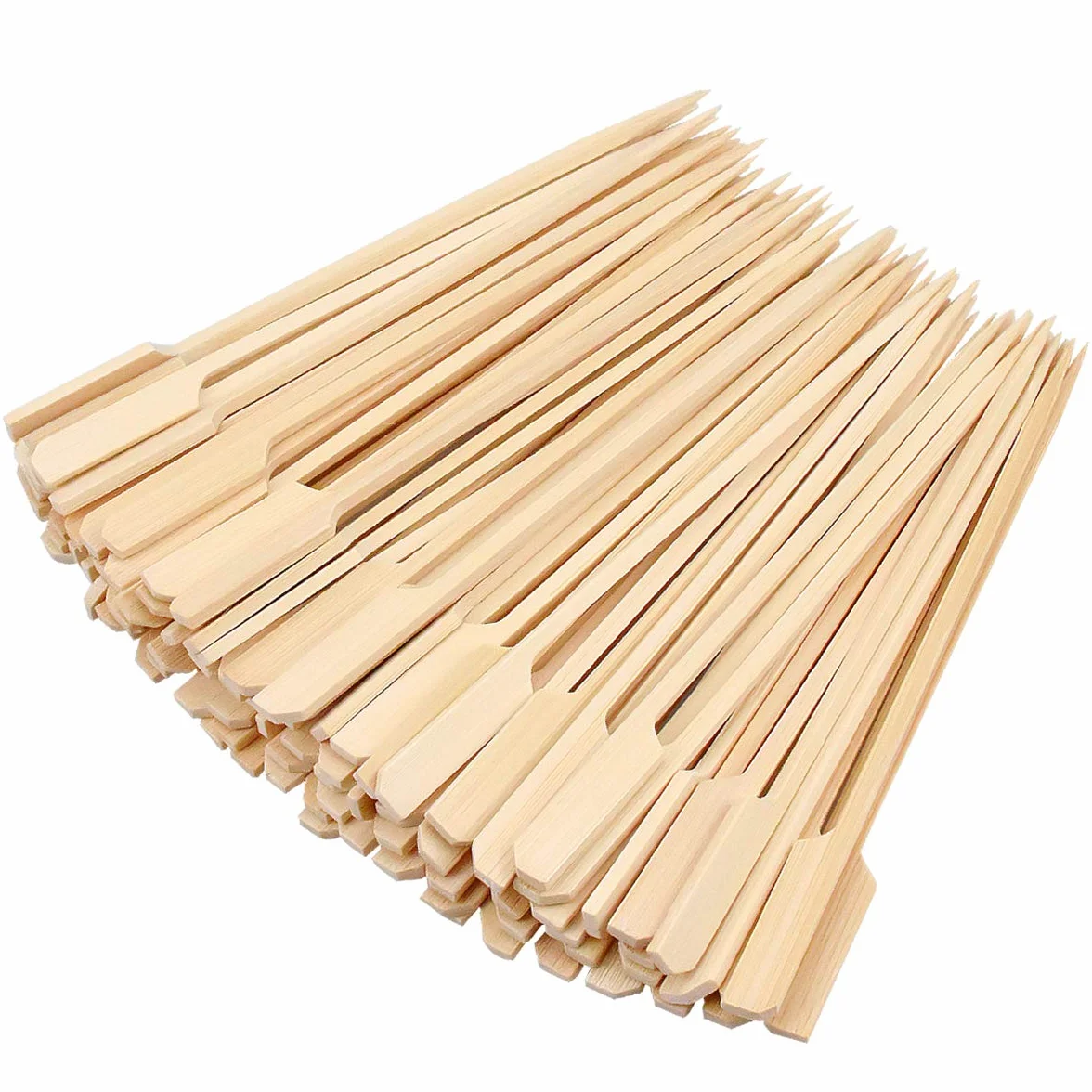 100 Pezzi Barbecue Spiedini di bambù, 12cm Spiedini di Legno Griglia Kebab Bastoncini, Feste Bastoncini di Legno per BBQ Cocktail Buffets Verdure Frutta Carne Hamburger