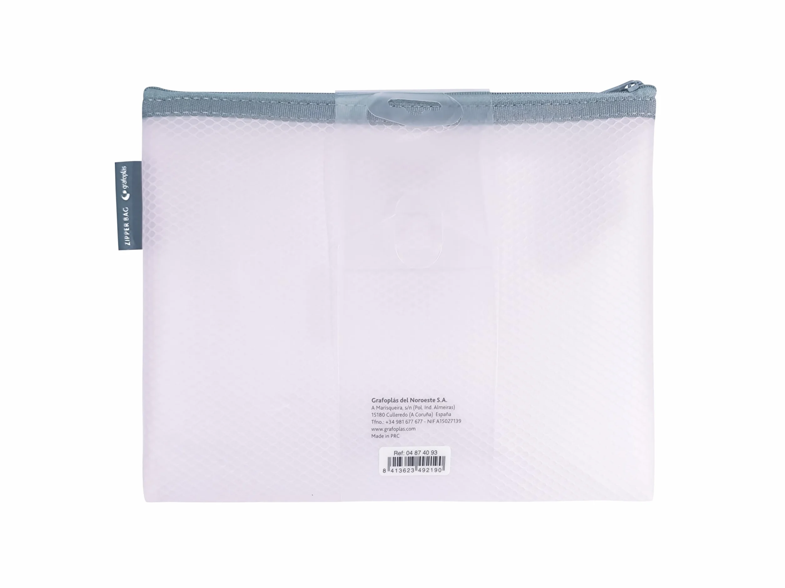Grafoplás Borsa con cerniera EVA Soft A5 Rosa pastello Zipper Bag gomma EVA trasparente