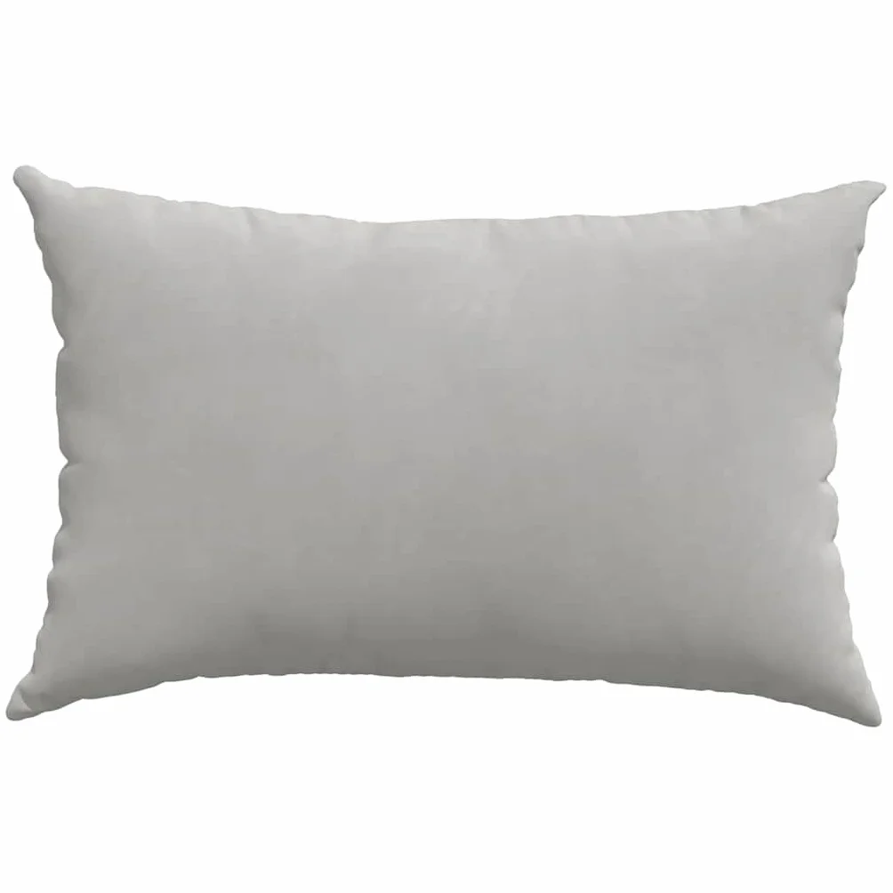 Cuscino divano 2 pezzi grigio chiaro 60x40 cm tessuto con cerniera imbottitura poliestere